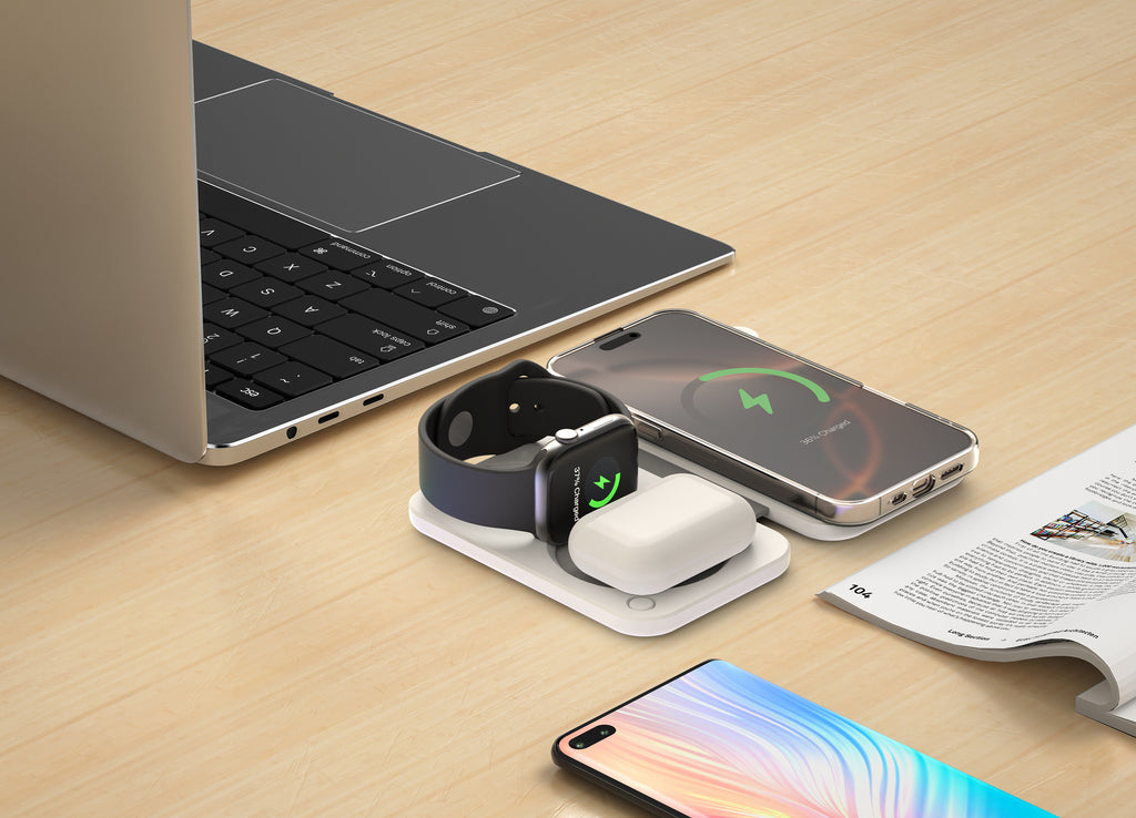Book-Style 3-in-1 Wireless Charger