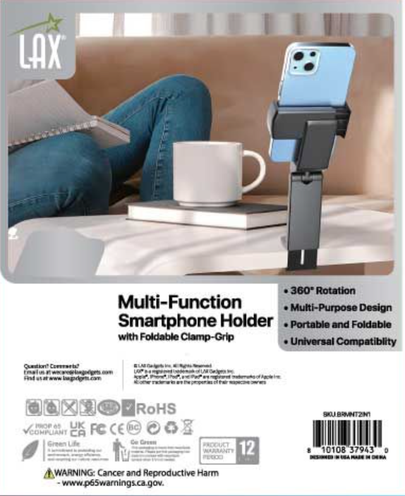 2-in-1 Desktop and Car Mount Phone Bracket Mount