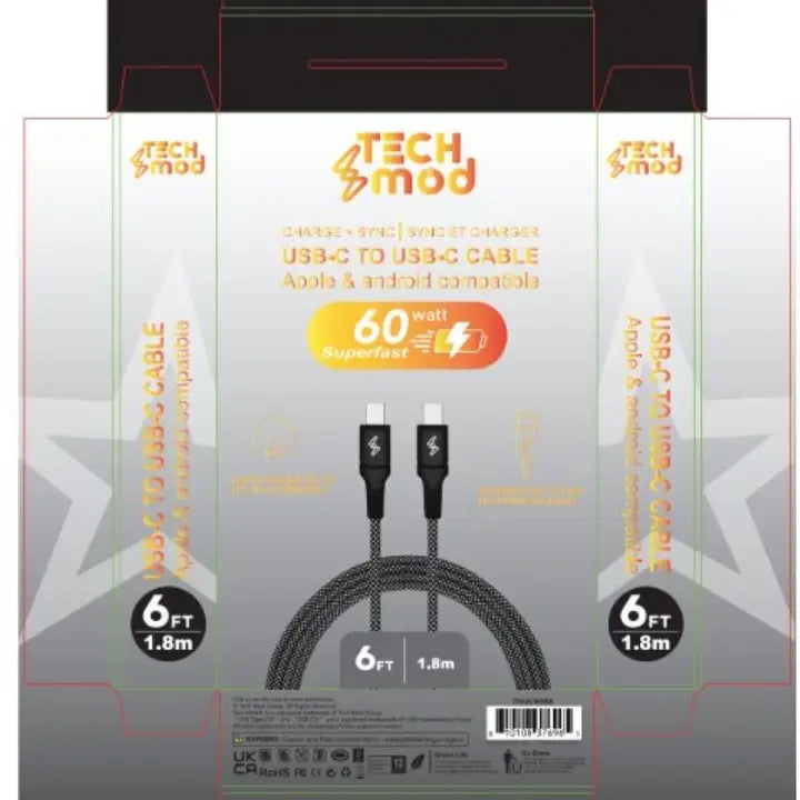 USB-C Braided Cable – 6ft & 10ft