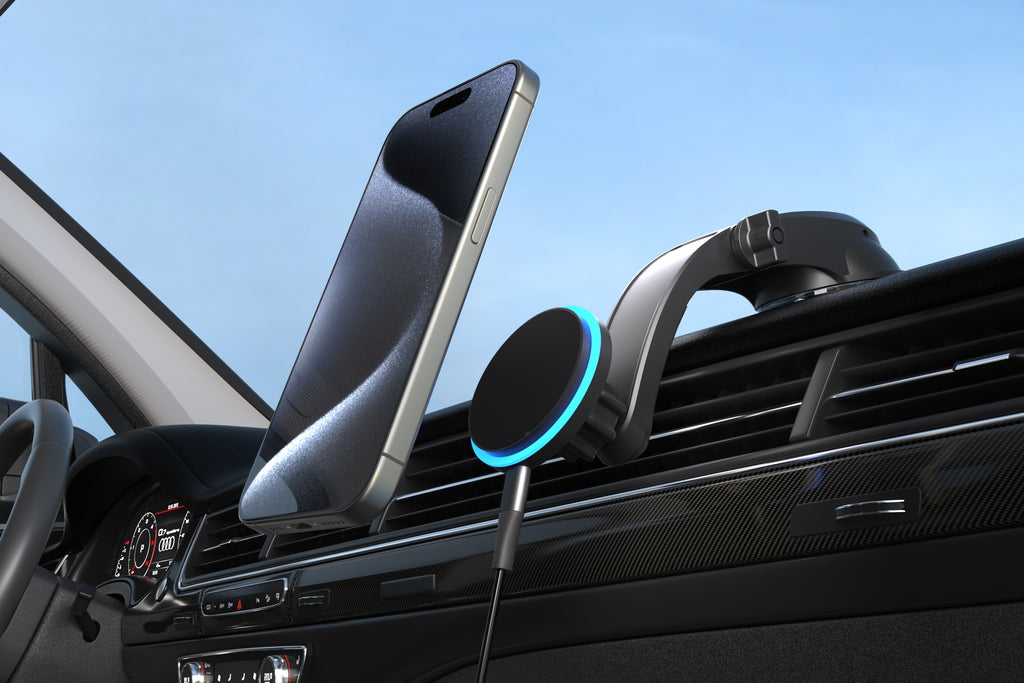 MagSafe Compatible 2-in-1 Dashboard and Air Vent Wireless Charging Mount