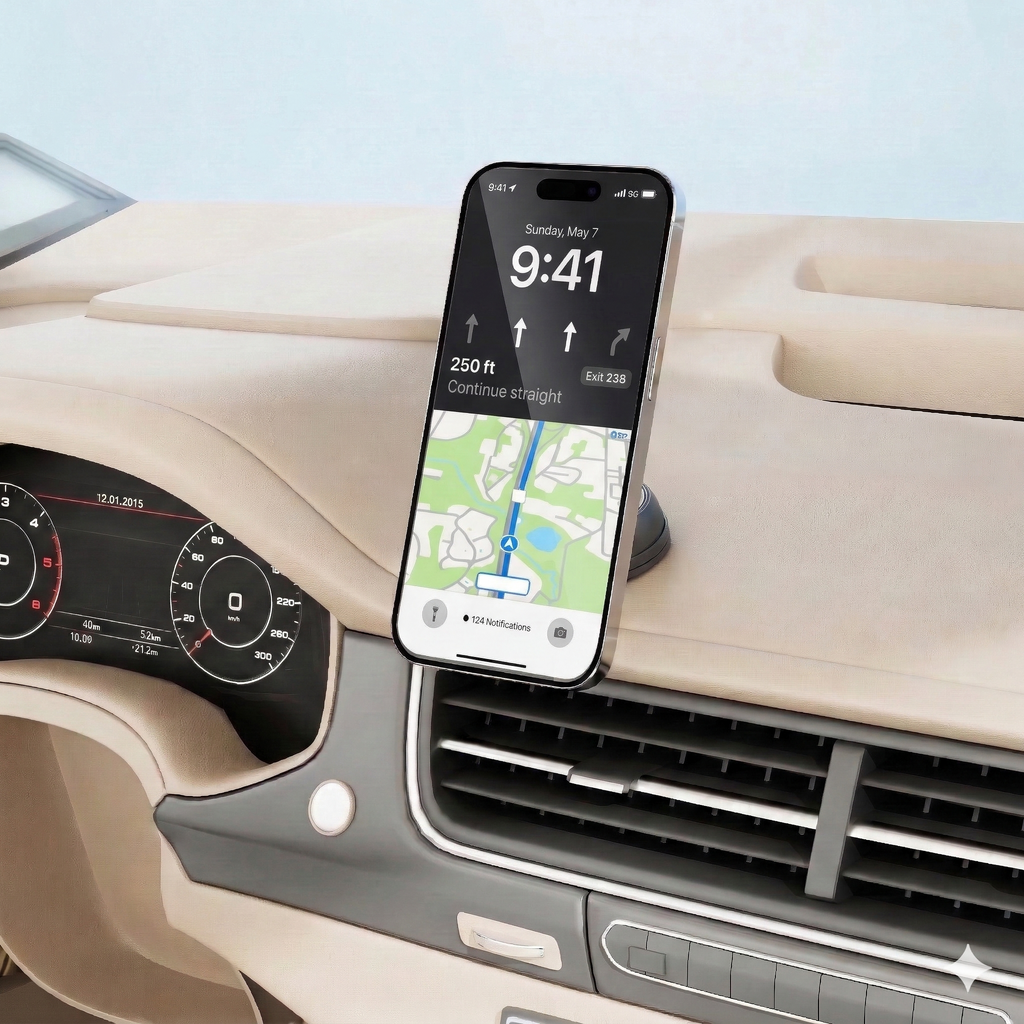 360° Rotating Vacuum Suction Magnetic Car Phone Mount – 2-Pack