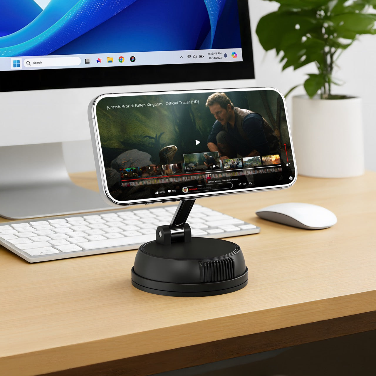 360° Rotating Vacuum Suction Magnetic Car Phone Mount – 2-Pack