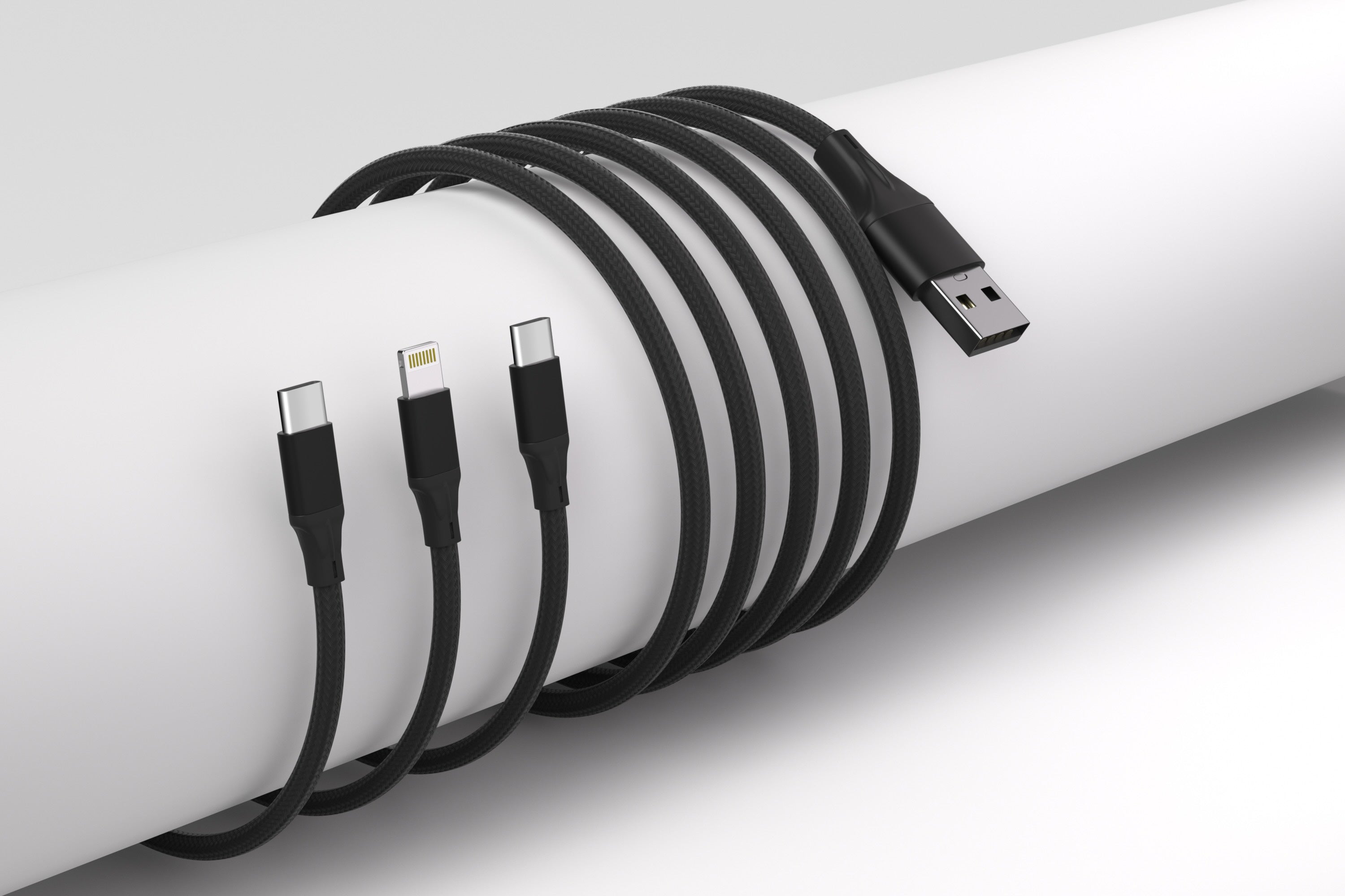 Fast Charging 3-in-1 Cable For IPhone/Ipad & Android Devices