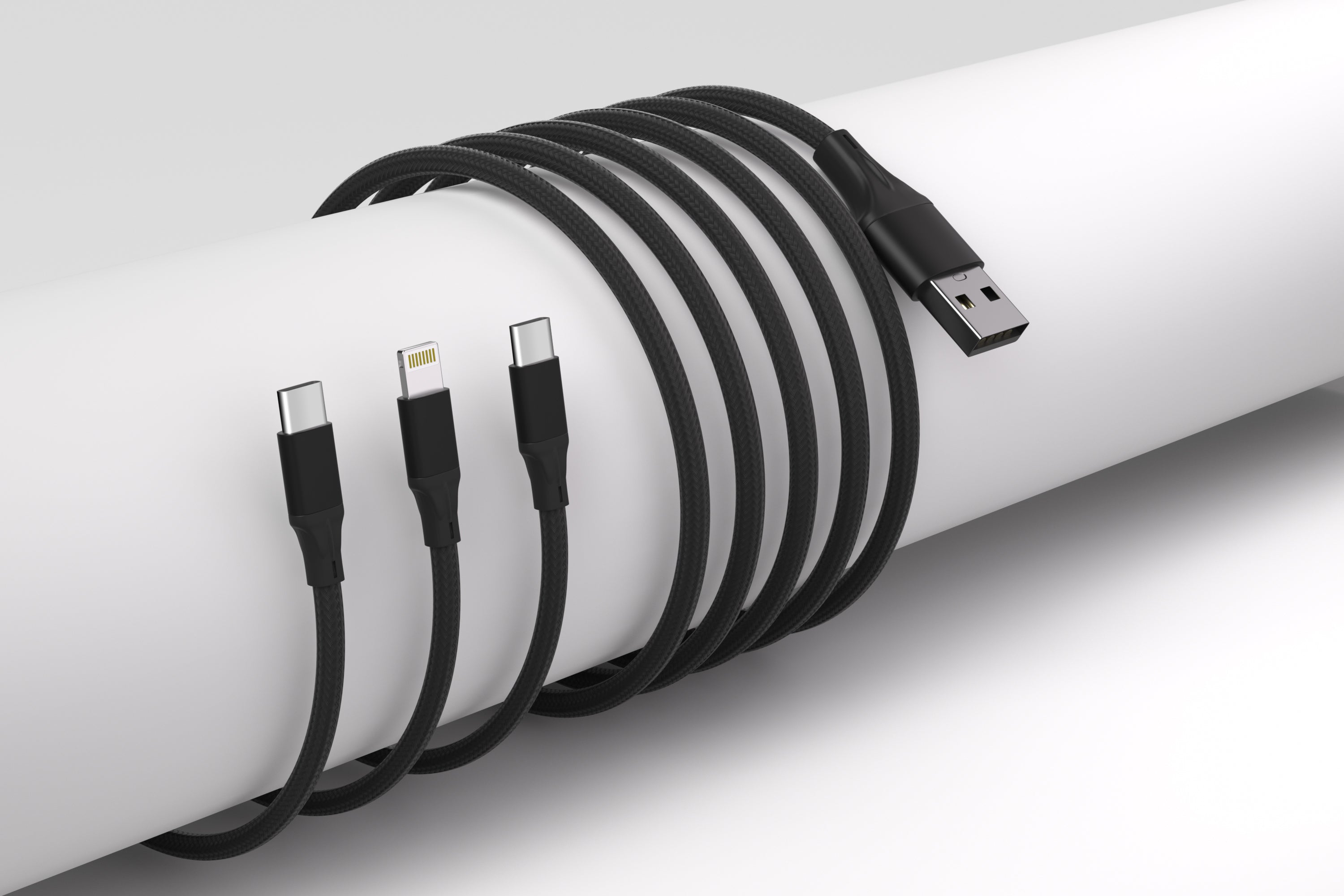 Fast Charging 3-in-1 Cable For IPhone/Ipad & Android Devices