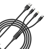 2-Pack 3-in-1 Charging Cable - Black & Pink