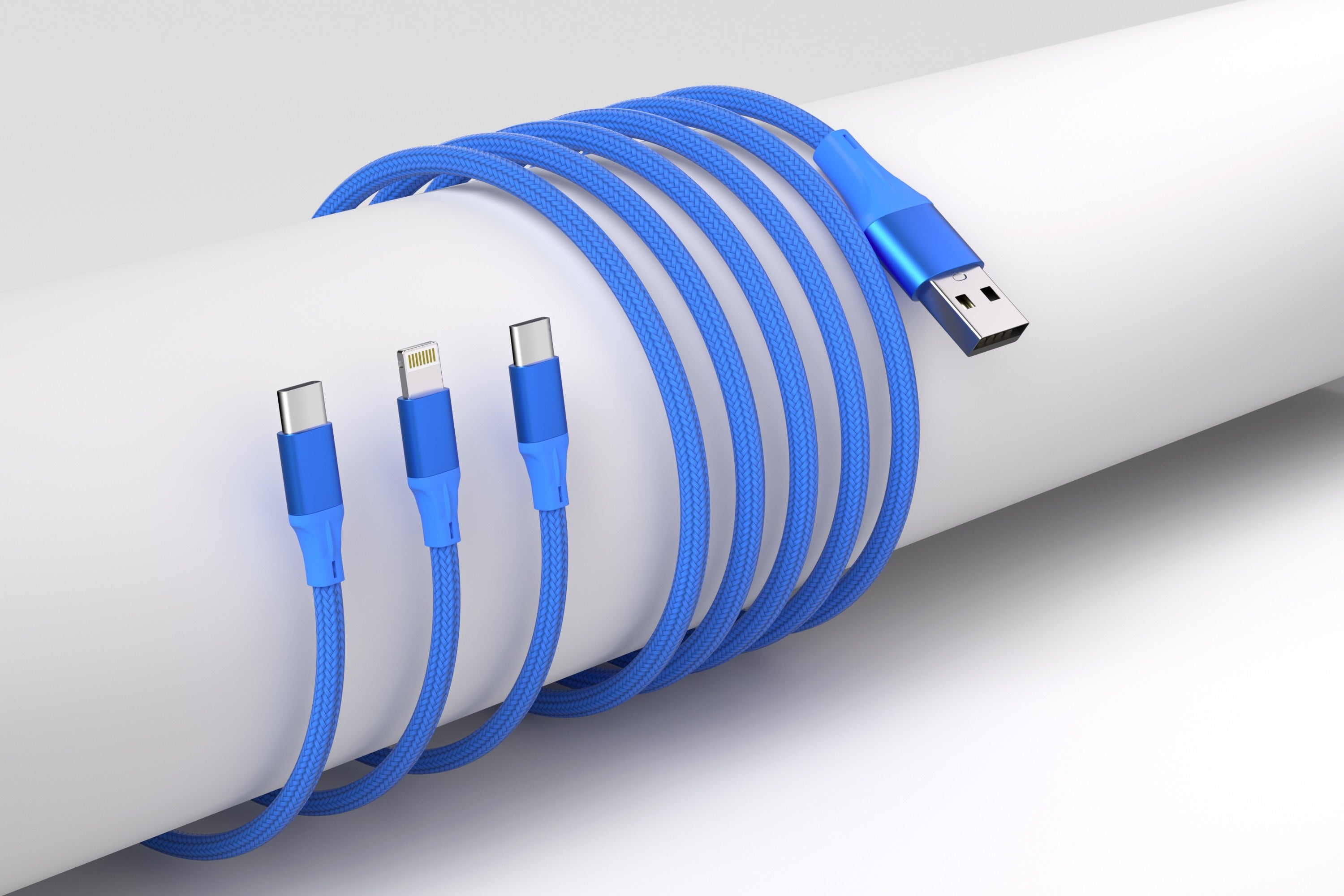 Fast Charging 3-in-1 Cable For IPhone/Ipad & Android Devices