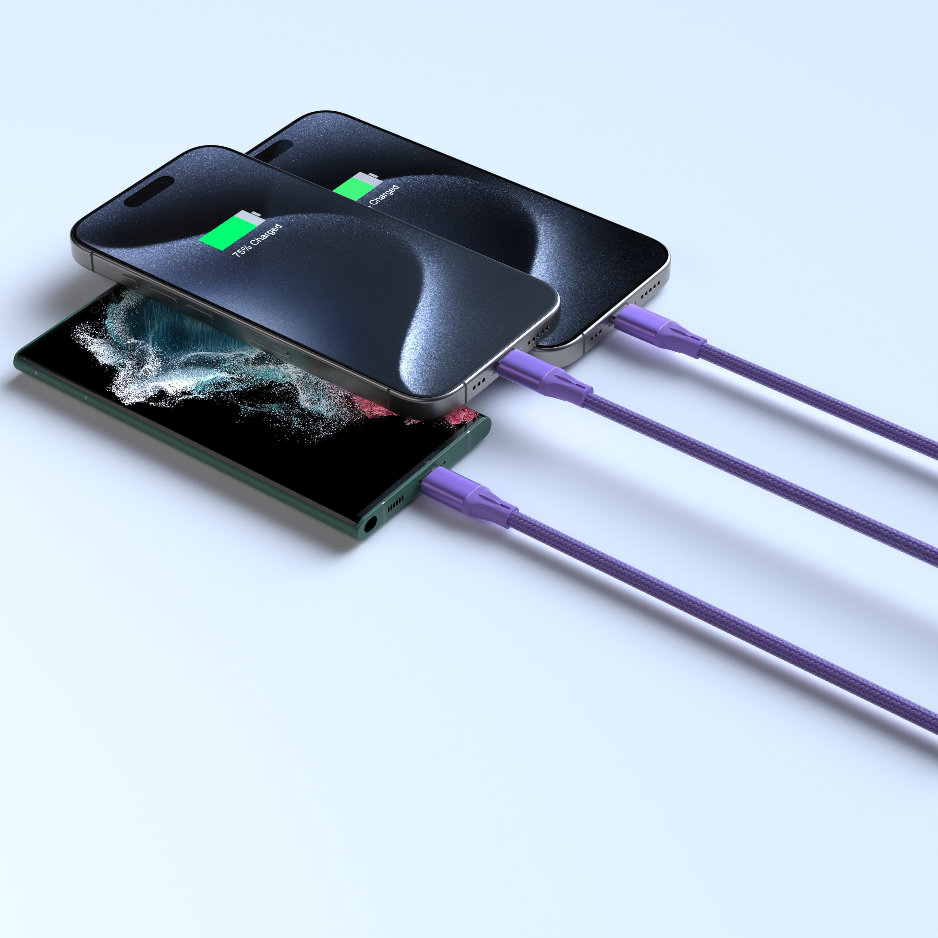 Fast Charging 3-in-1 Cable For IPhone/Ipad & Android Devices