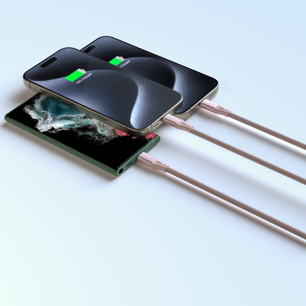 Fast Charging 3-in-1 Cable For IPhone/Ipad & Android Devices