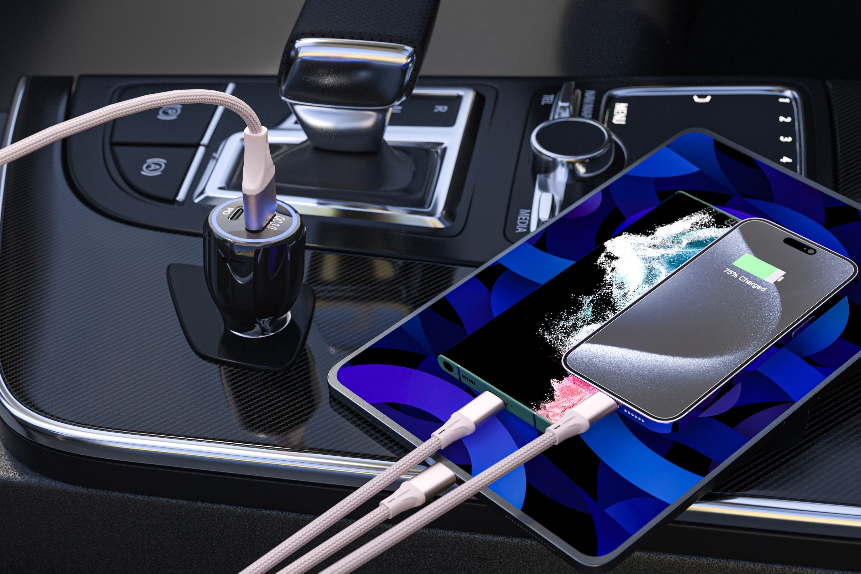 Fast Charging 3-in-1 Cable For IPhone/Ipad & Android Devices