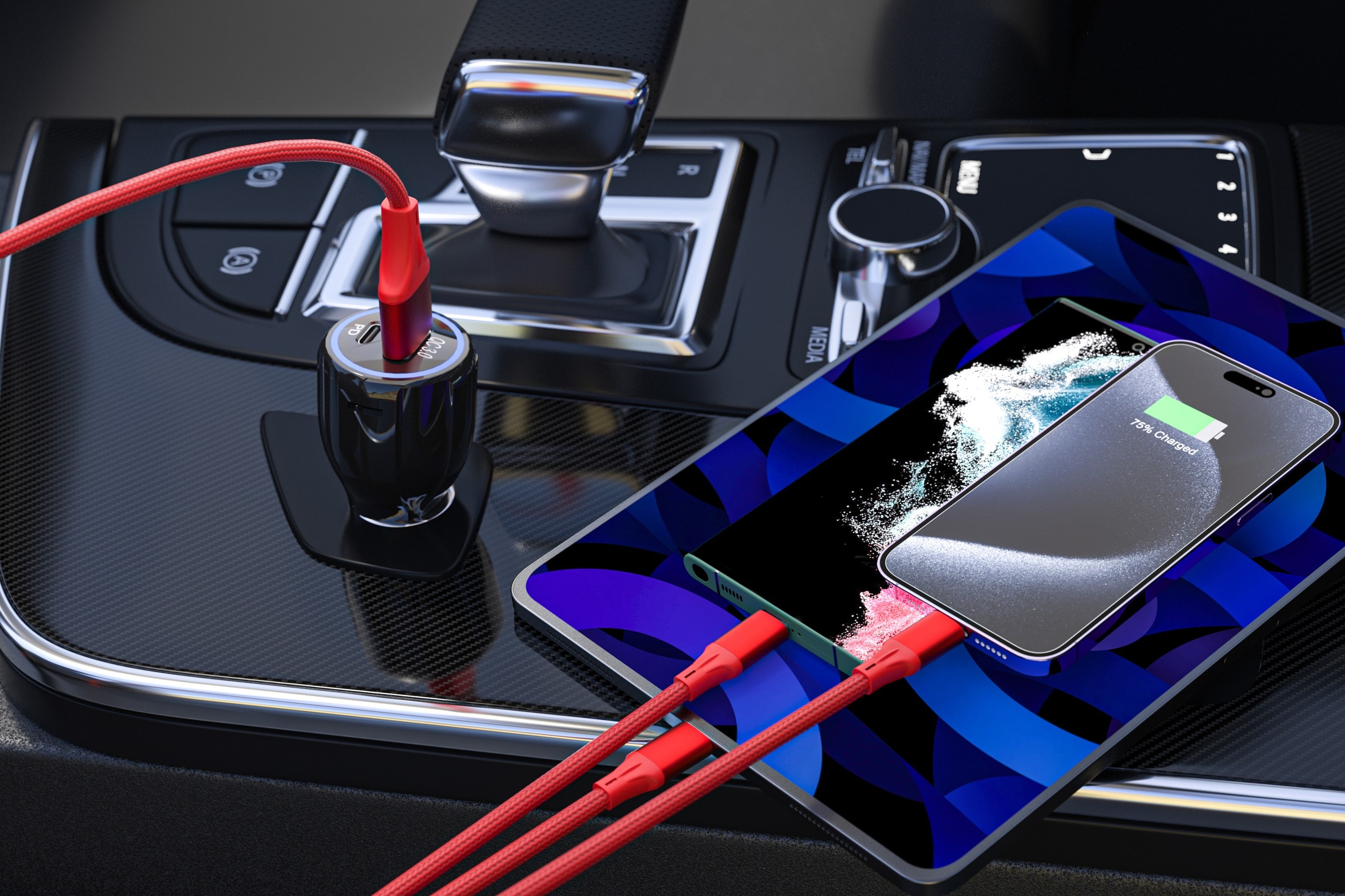 Fast Charging 3-in-1 Cable For IPhone/Ipad & Android Devices