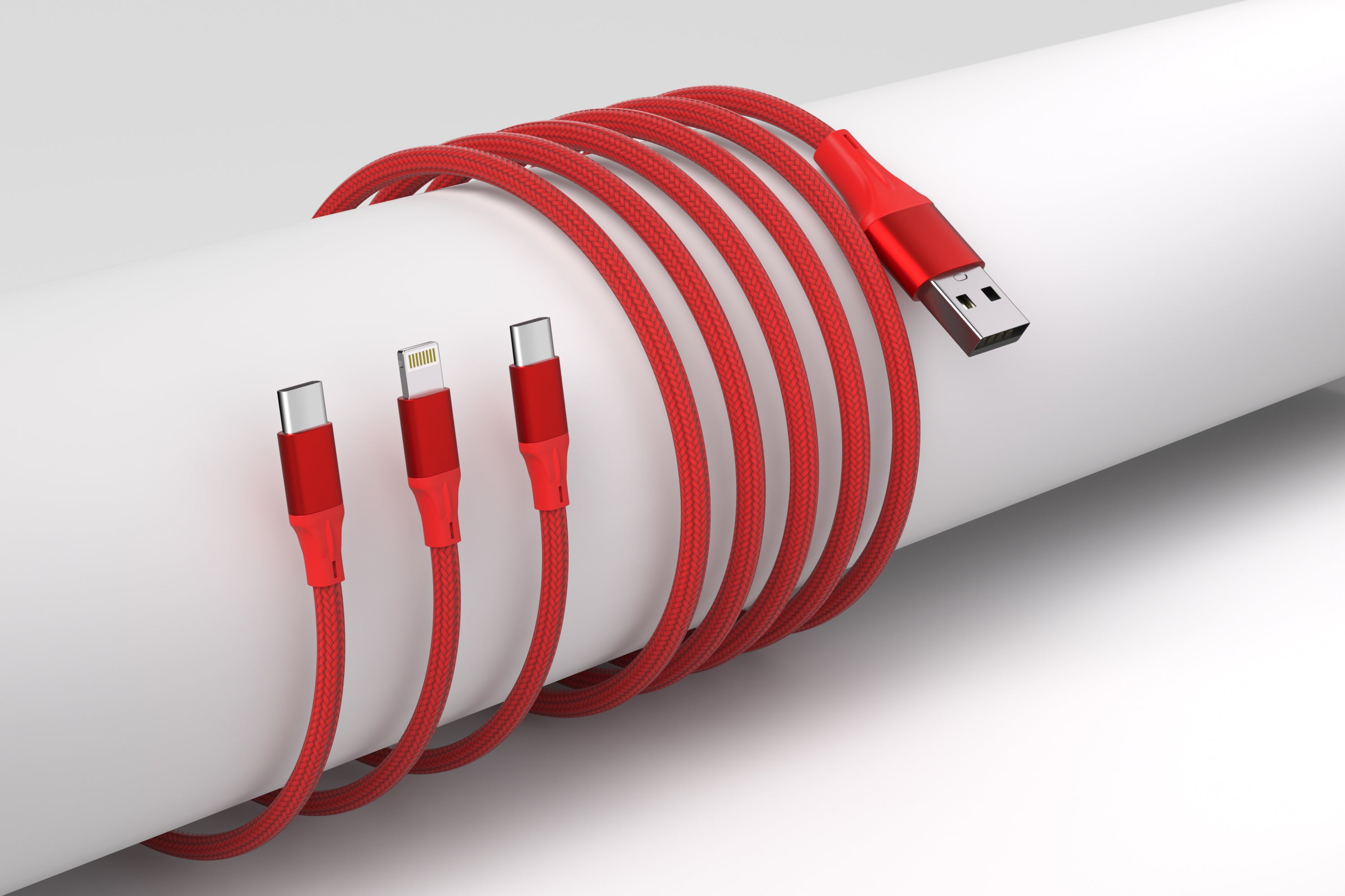 Fast Charging 3-in-1 Cable For IPhone/Ipad & Android Devices