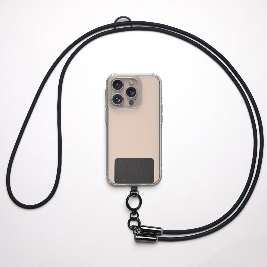 Crossbody USB-C Charging Cable Soft Silicone – 2-Pack Black
