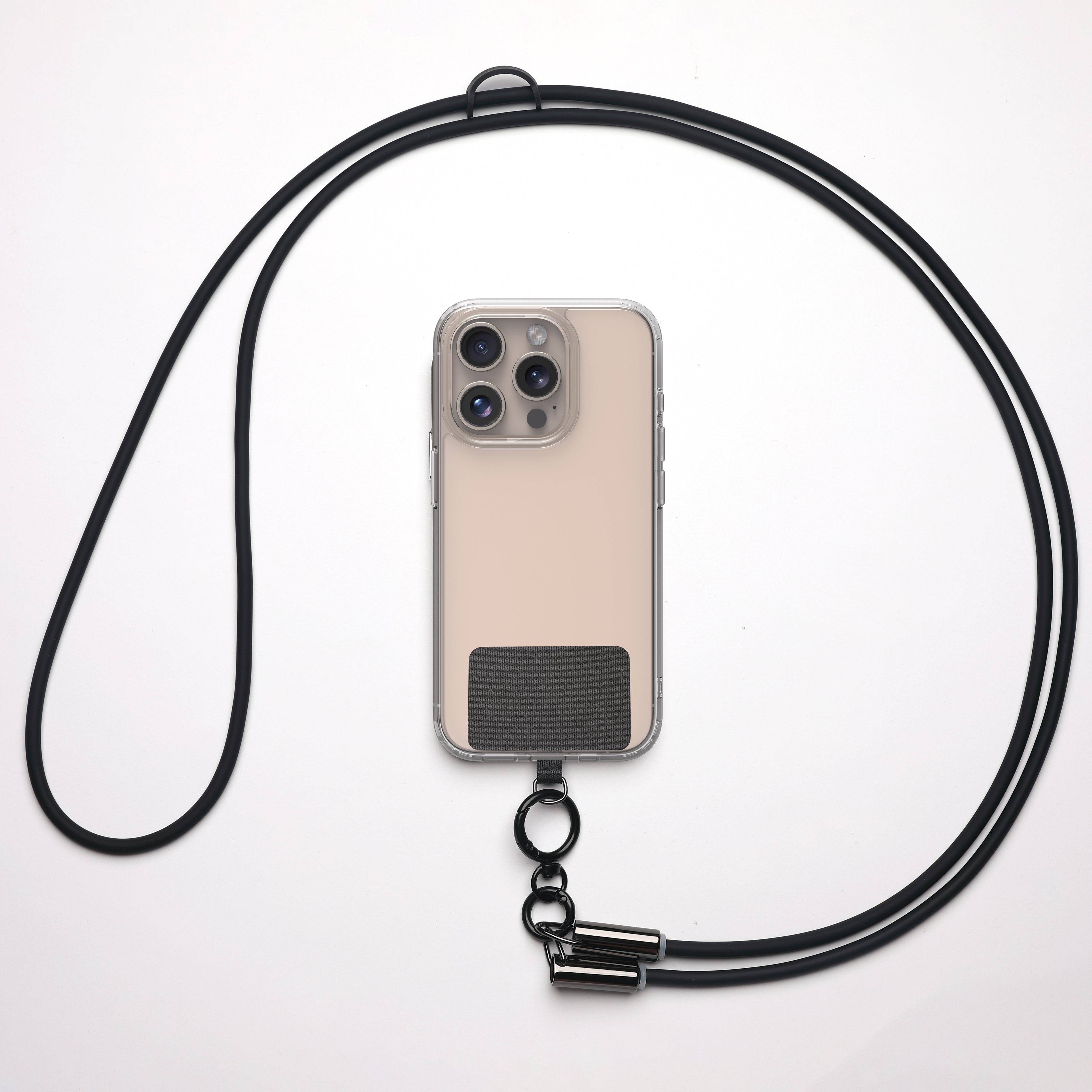 Crossbody USB-C Charging Cable Soft Silicone – 2-Pack Black