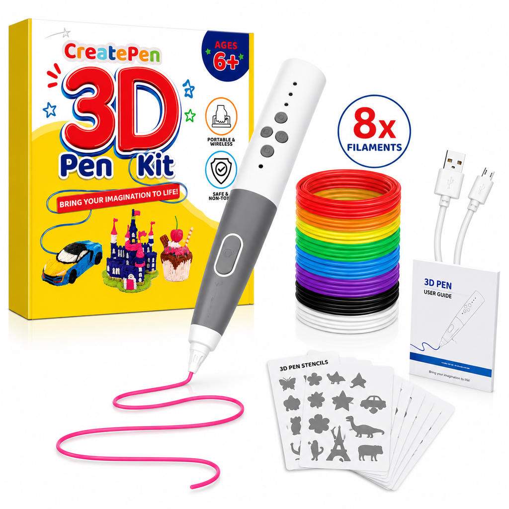 3D Printing Pen Kit for Kids – Wireless STEM Art & Craft Set