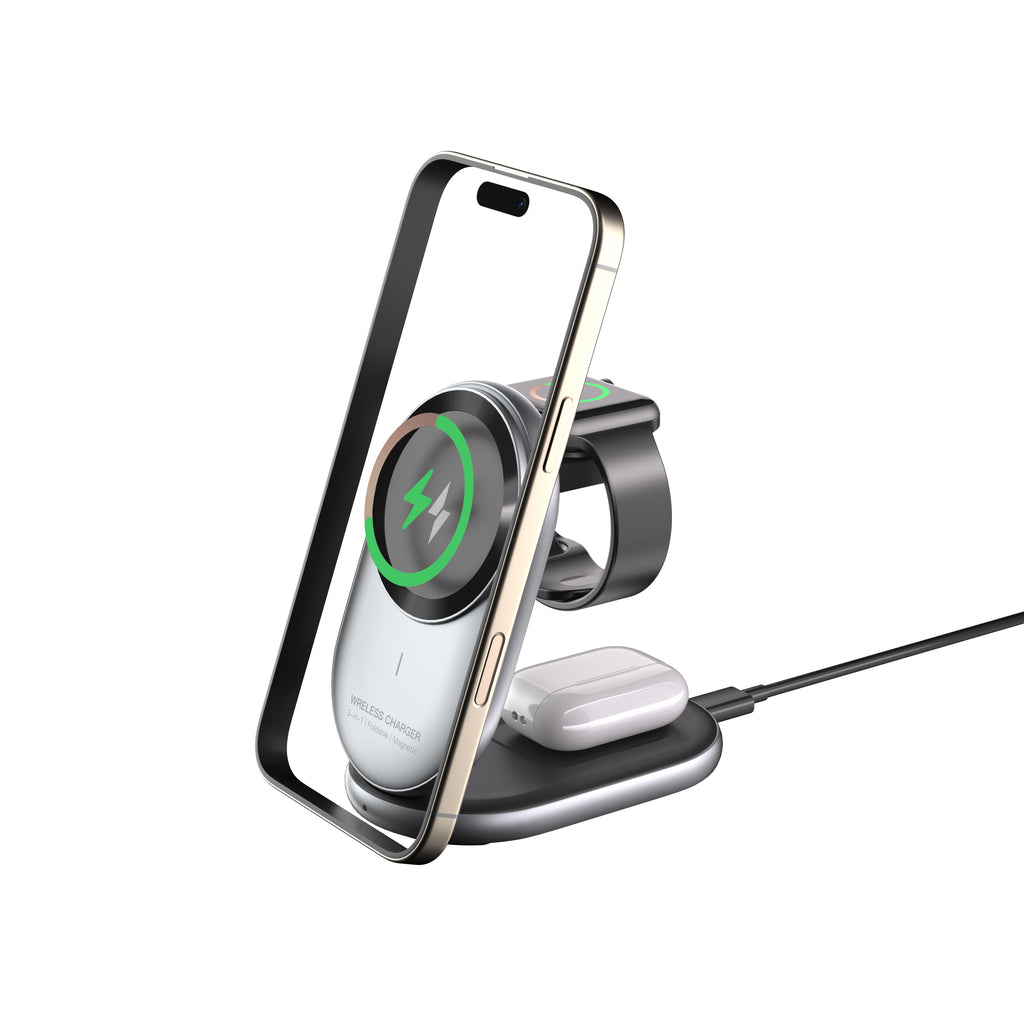 3-in-1 Magnetic Folding Wireless Charger