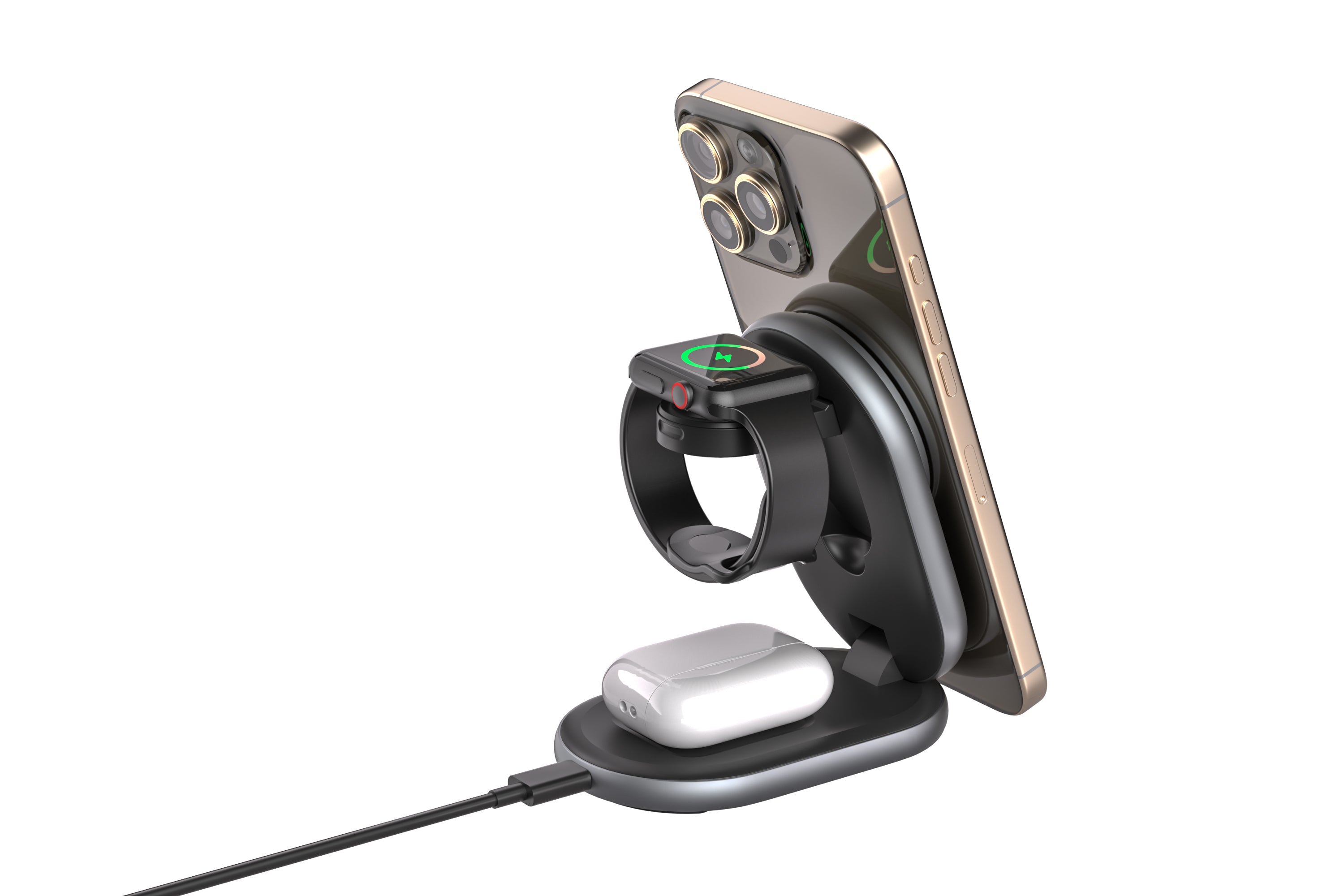 3-in-1 Magnetic Folding Wireless Charger