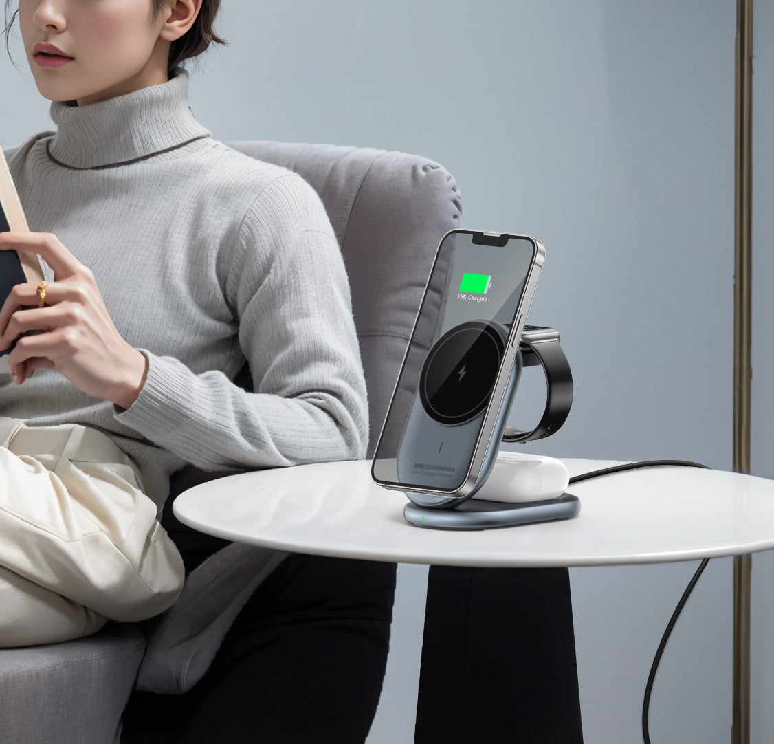 3-in-1 Magnetic Folding Wireless Charger