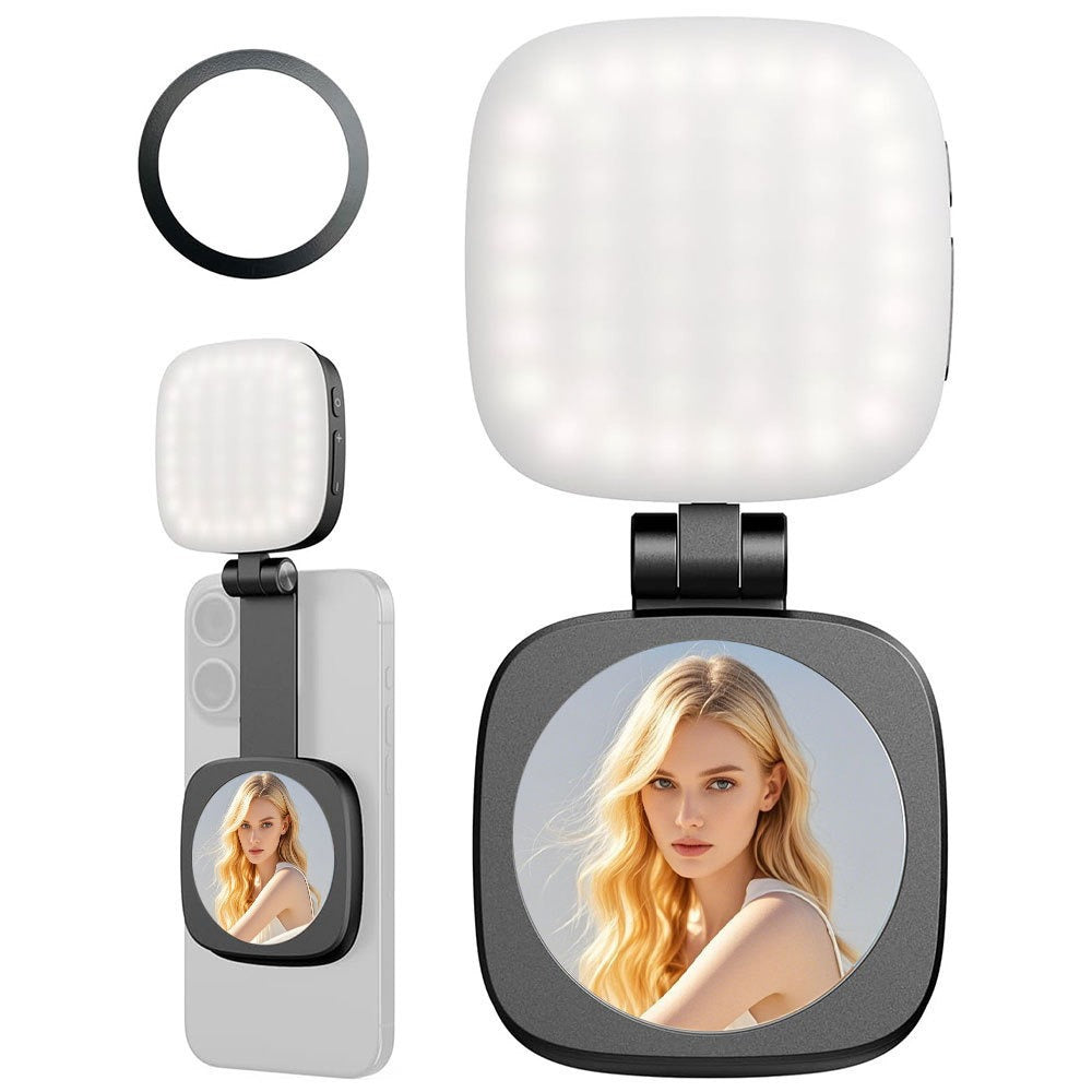 LAX Magnetic Vlogging Kit | 4-in-1 LED Light & Mic Hub