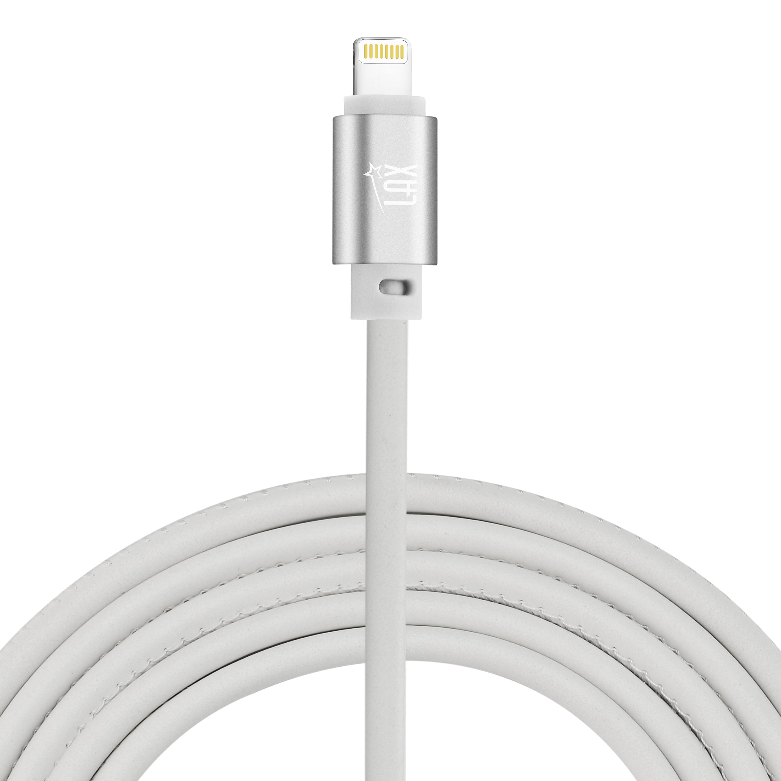 2-Pack Glow in the Dark Apple MFi Certified USB to Iphone Cable (10 Feet)- Pink & White