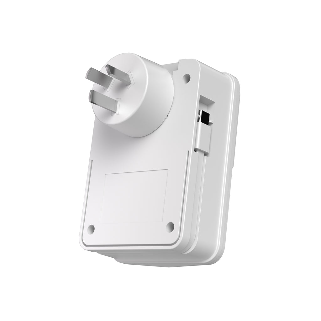 LAX 20W Travel Adapter Surge Protector with 2 Outlets + 2 USB-A + 2 USB-C