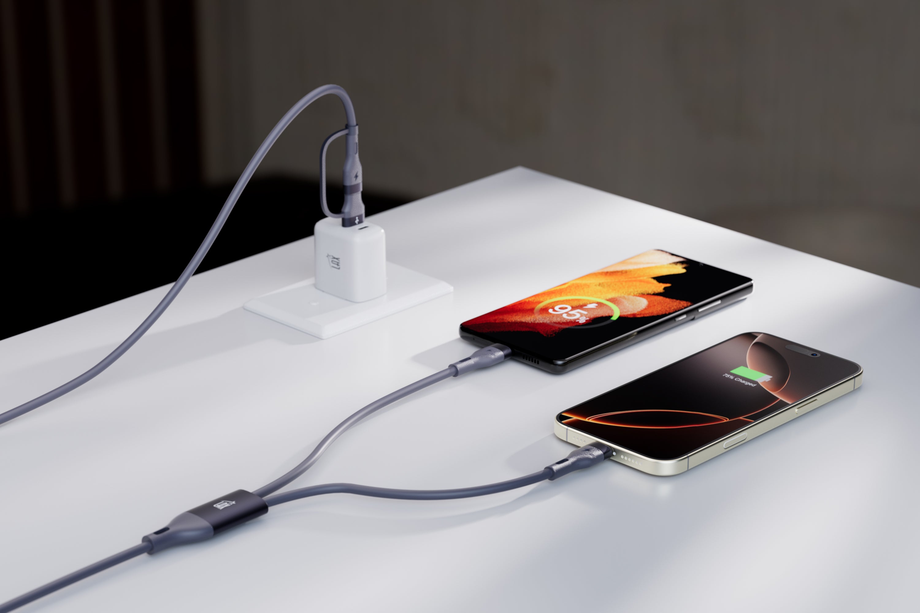 LAX Linear 4-in-1 USB-A/C to USB-C/Iphone Cable – 6ft