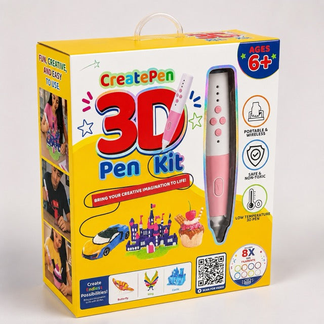 3D Printing Pen Kit for Kids – Wireless STEM Art & Craft Set