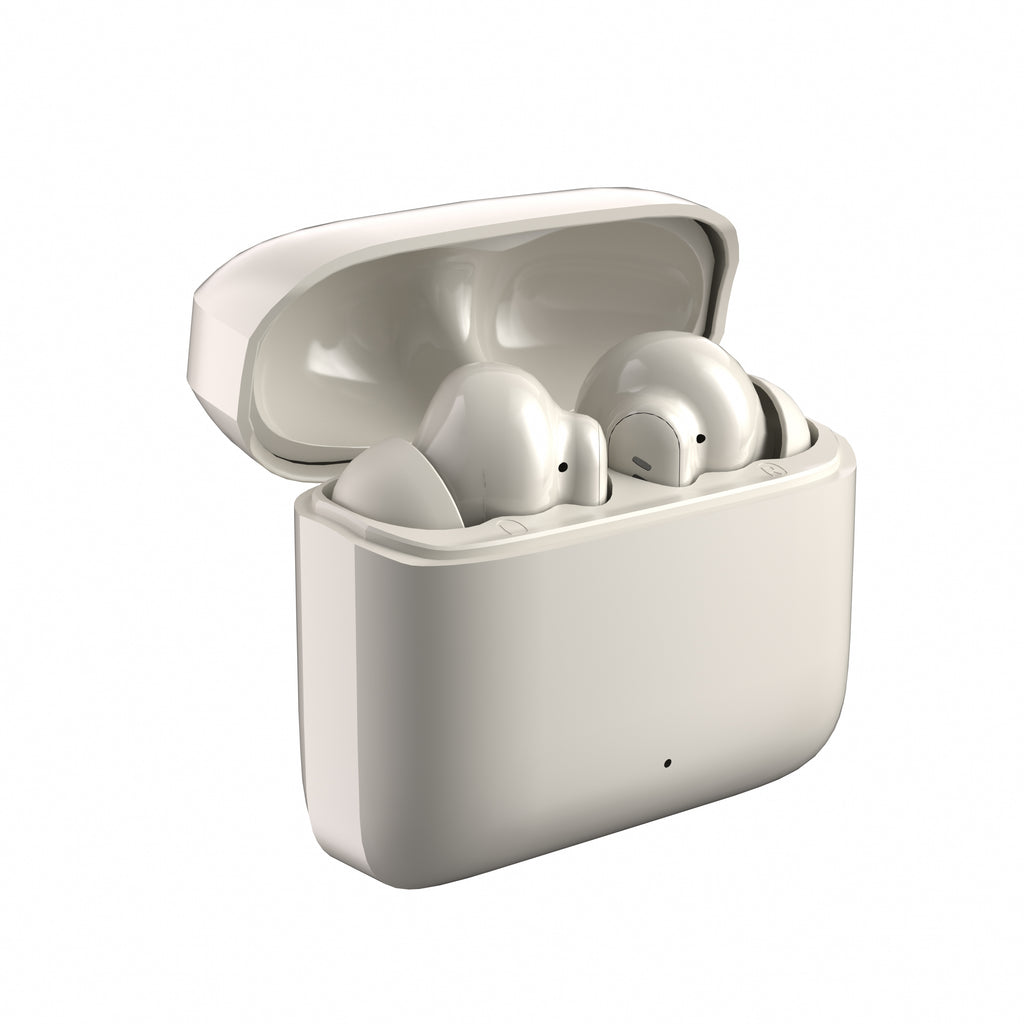 True Wireless Bluetooth Earbuds – Black &amp; Cream