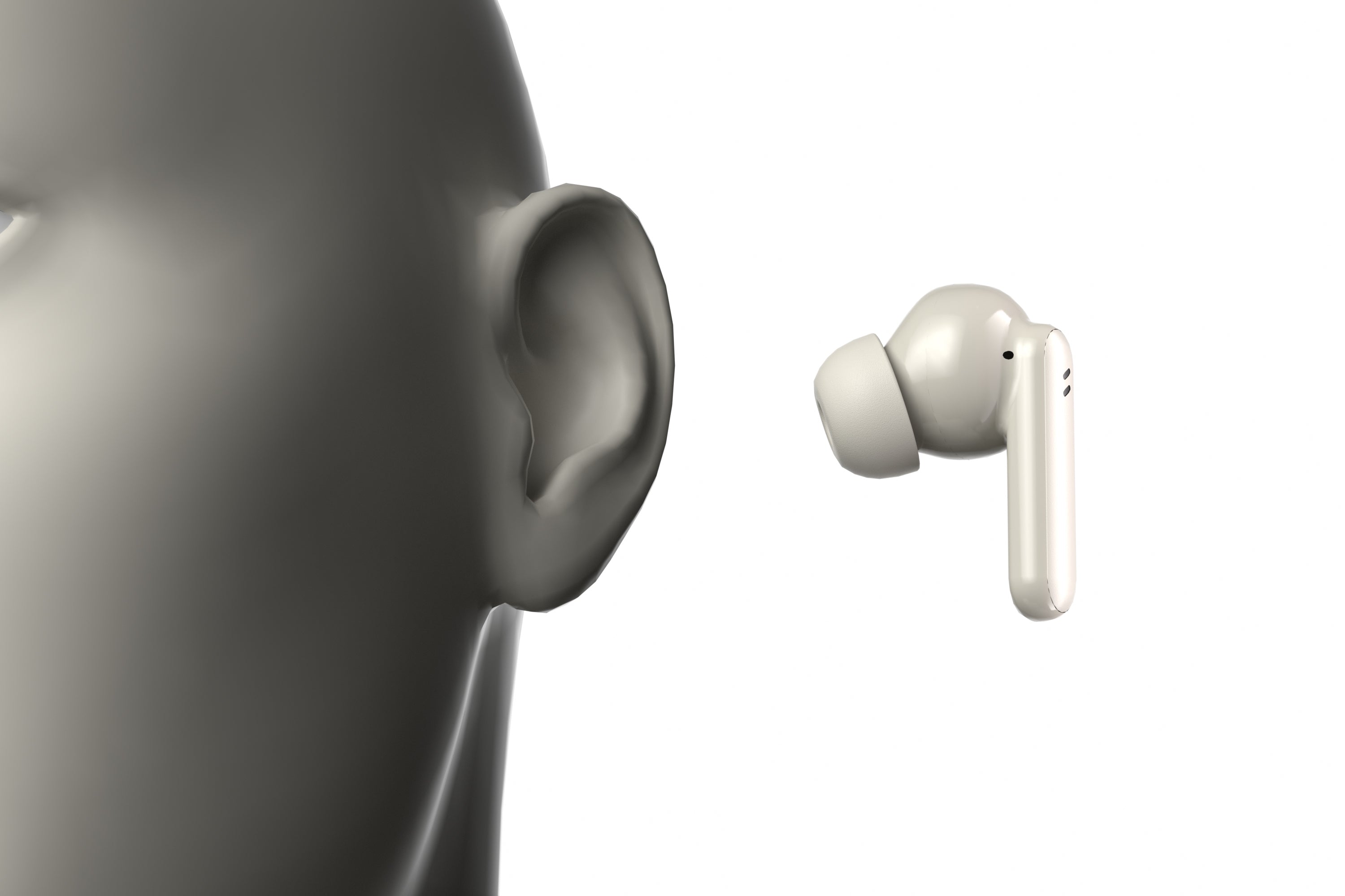 True Wireless Bluetooth Earbuds – Black &amp; Cream