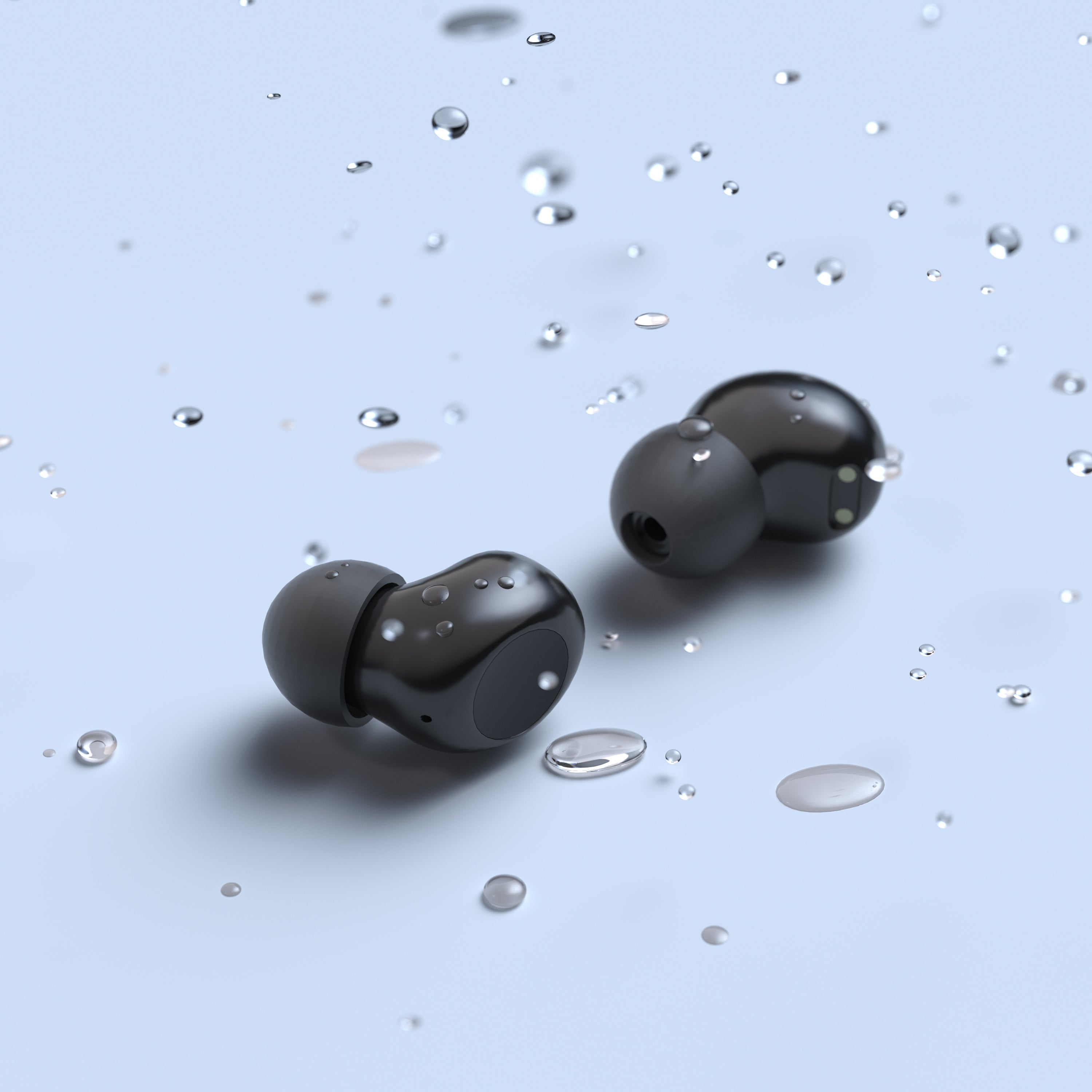 True Wireless Bluetooth Earbuds – Black & white