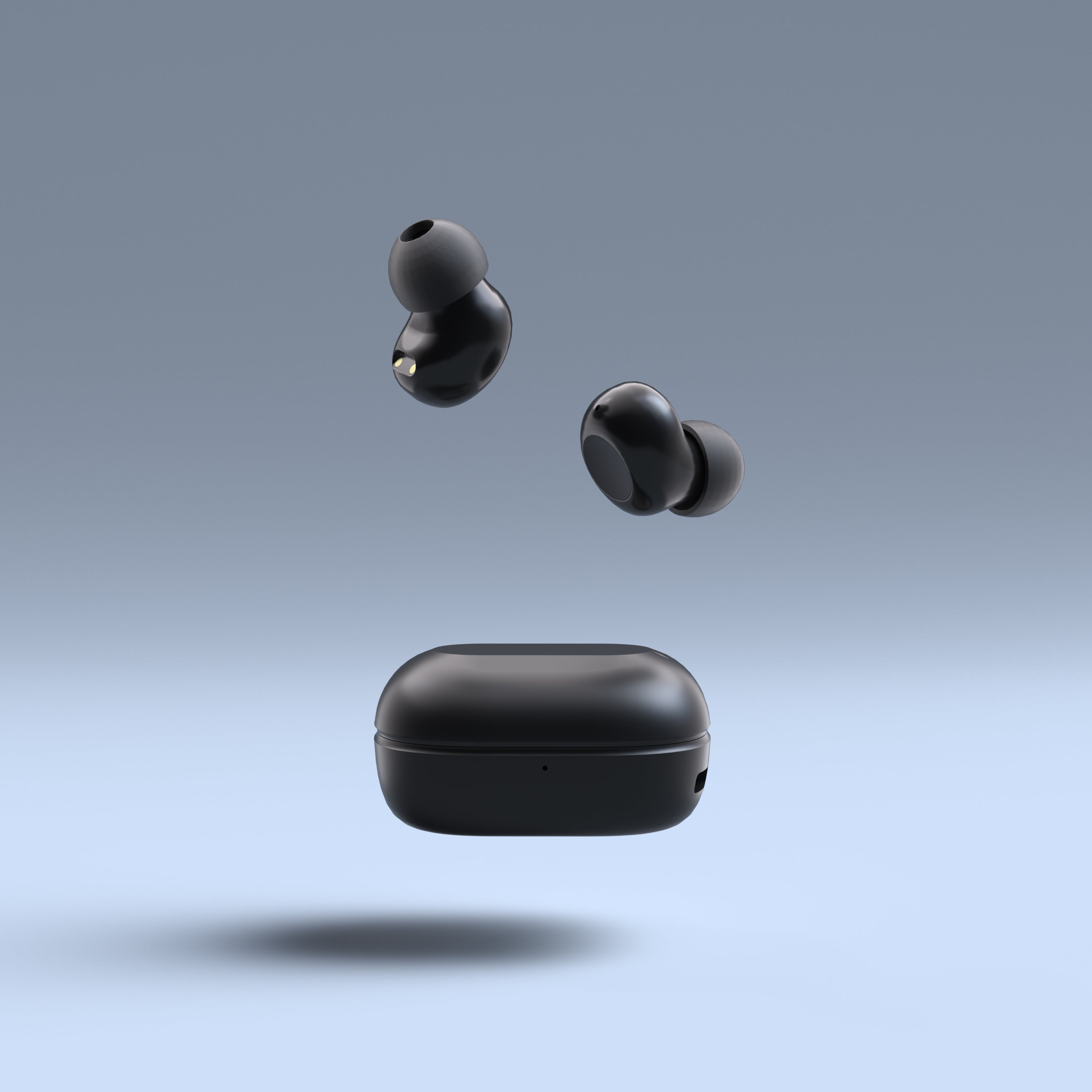 True Wireless Bluetooth Earbuds – Black & white