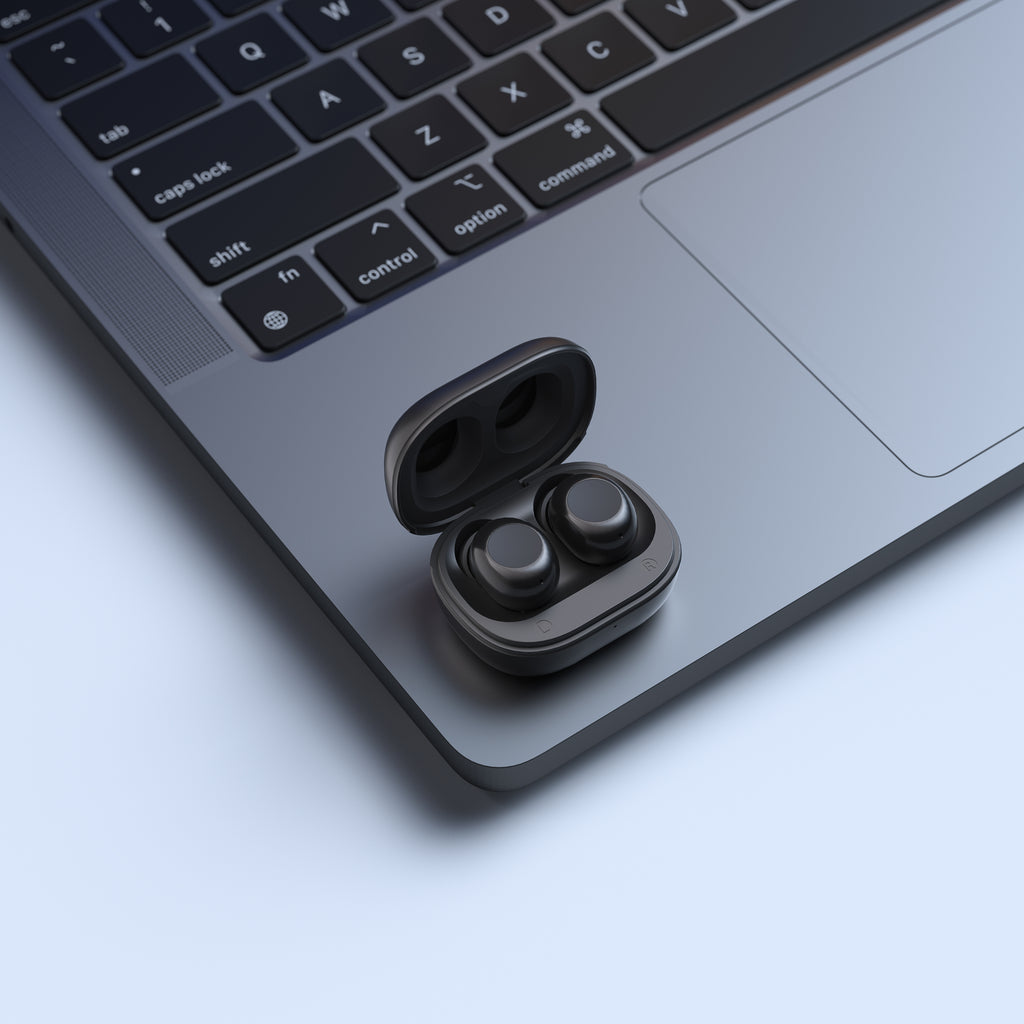 True Wireless Bluetooth Earbuds – Black & white