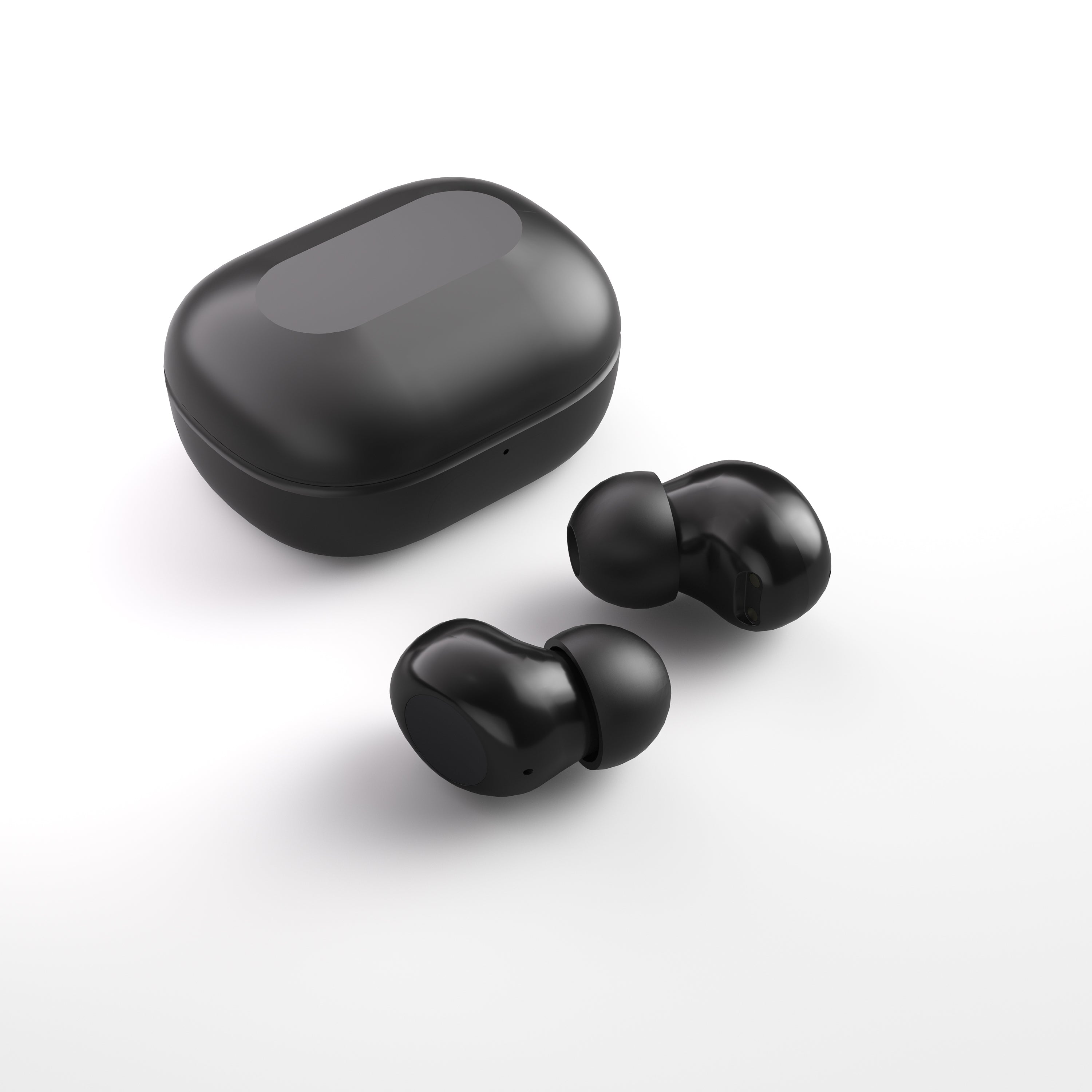 True Wireless Bluetooth Earbuds – Black & white