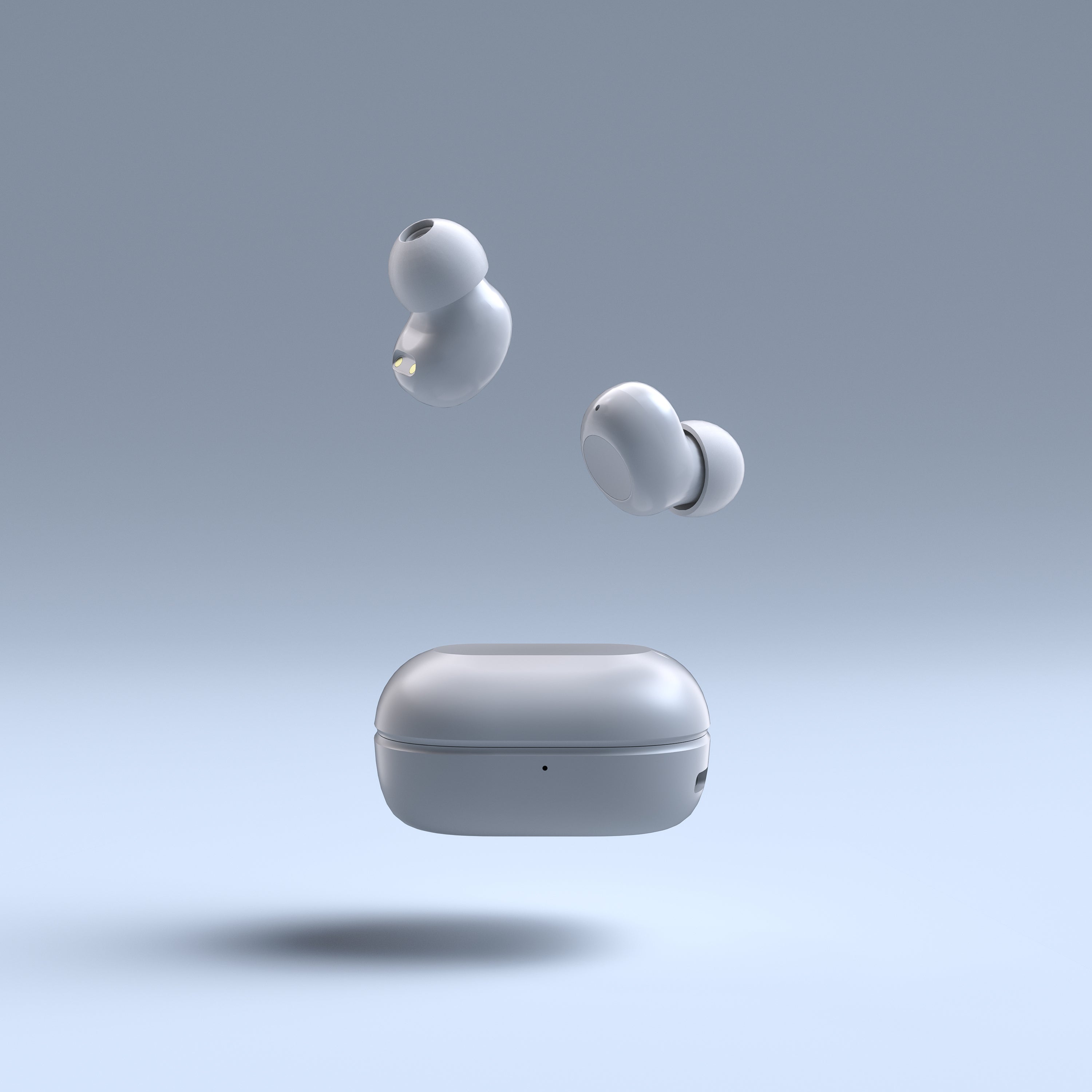 True Wireless Bluetooth Earbuds – Black & white