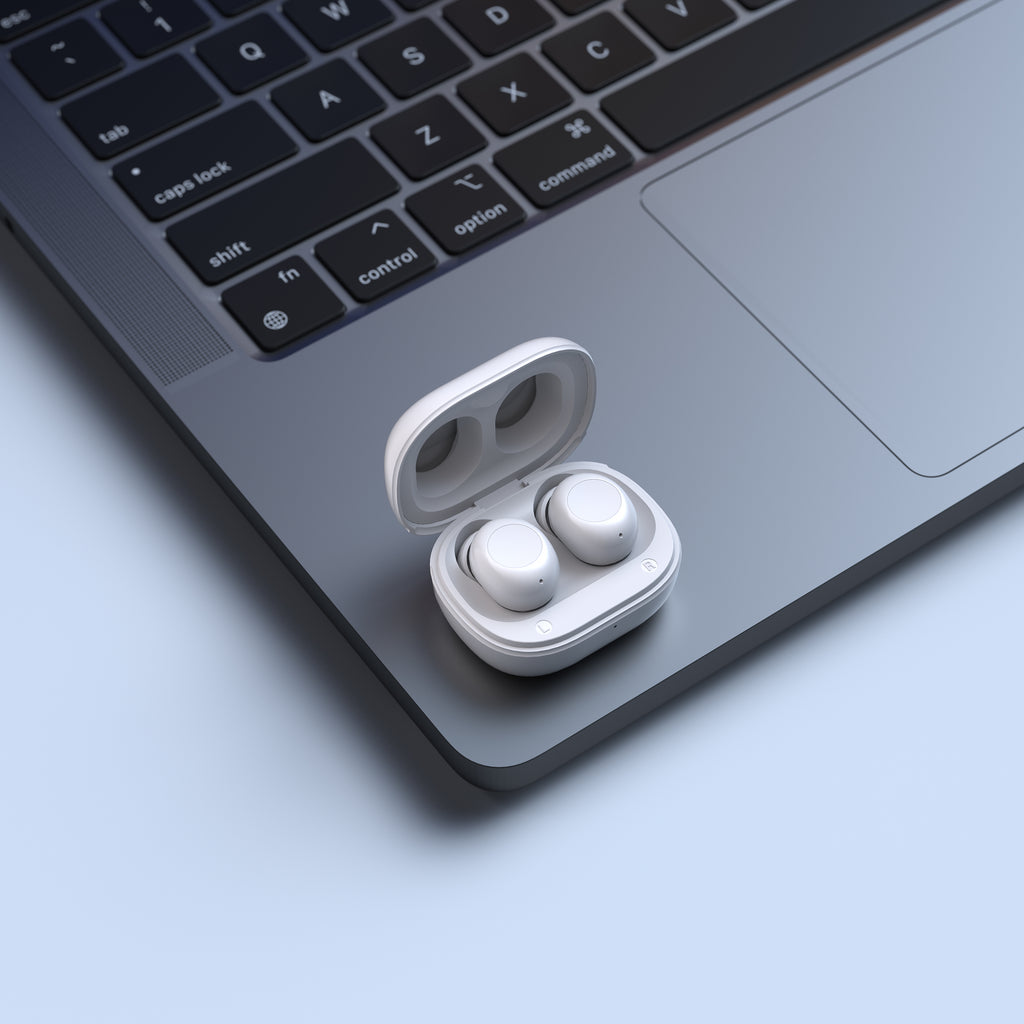 True Wireless Bluetooth Earbuds – Black & white