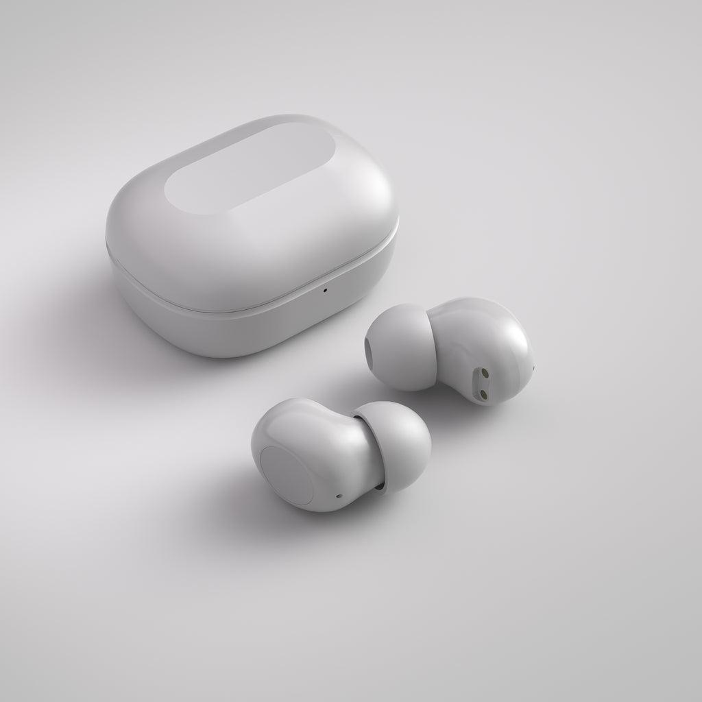 True Wireless Bluetooth Earbuds – Black & white