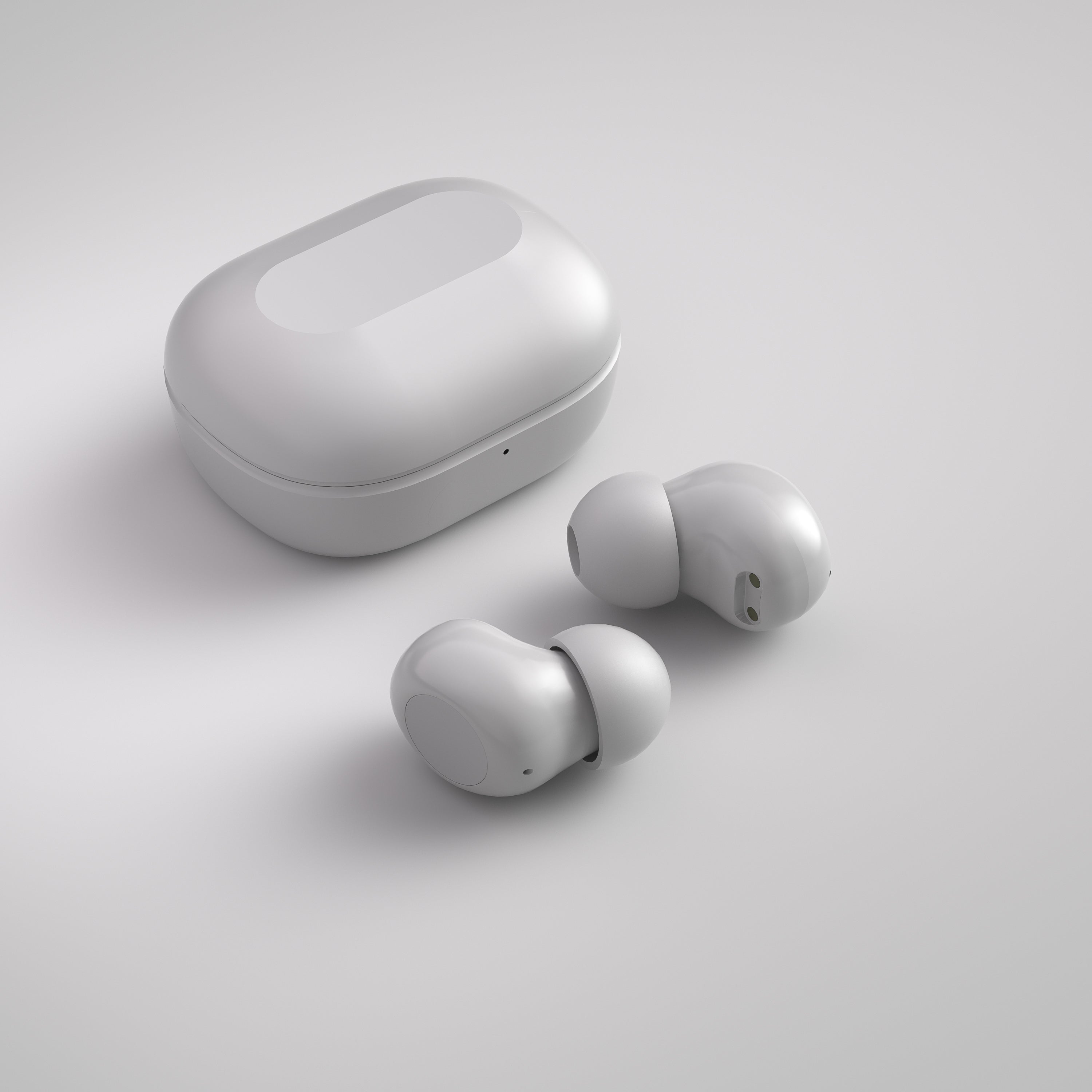 True Wireless Bluetooth Earbuds – Black & white