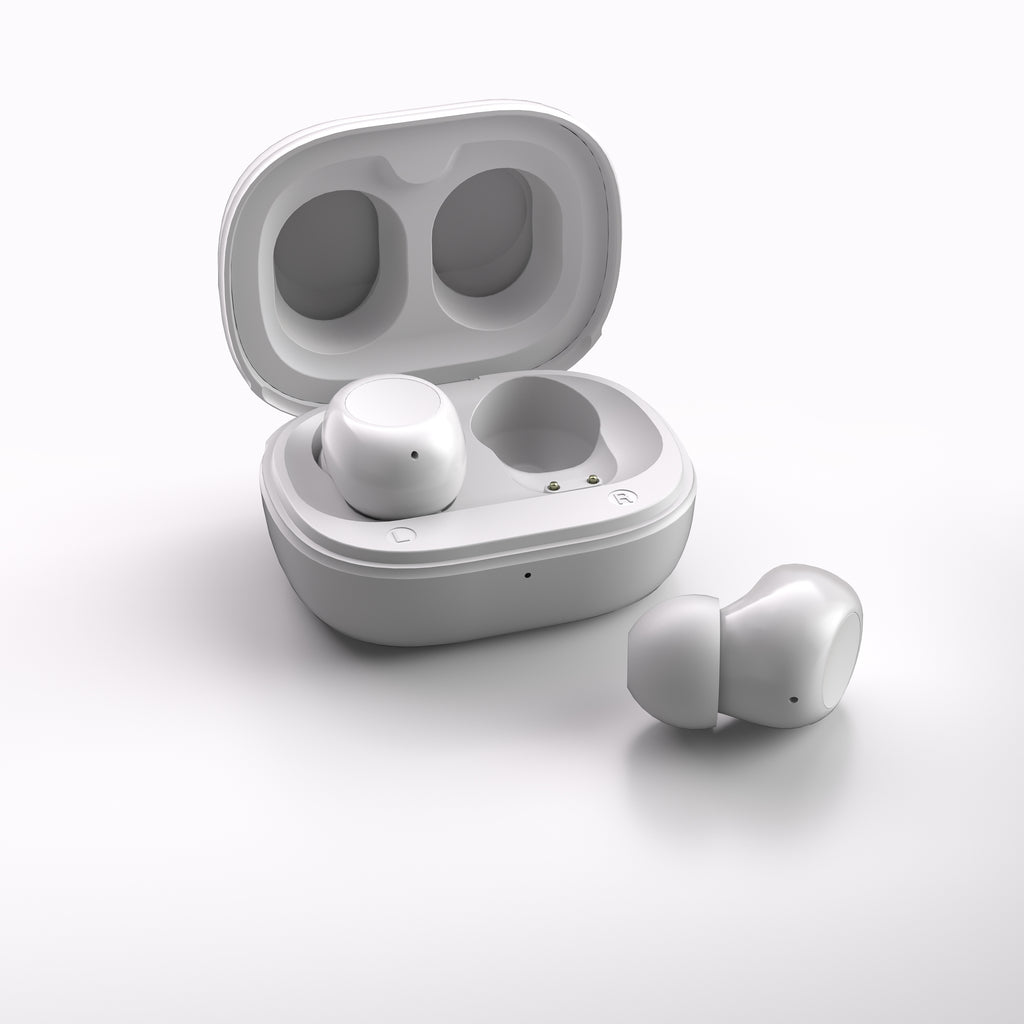True Wireless Bluetooth Earbuds – Black & white