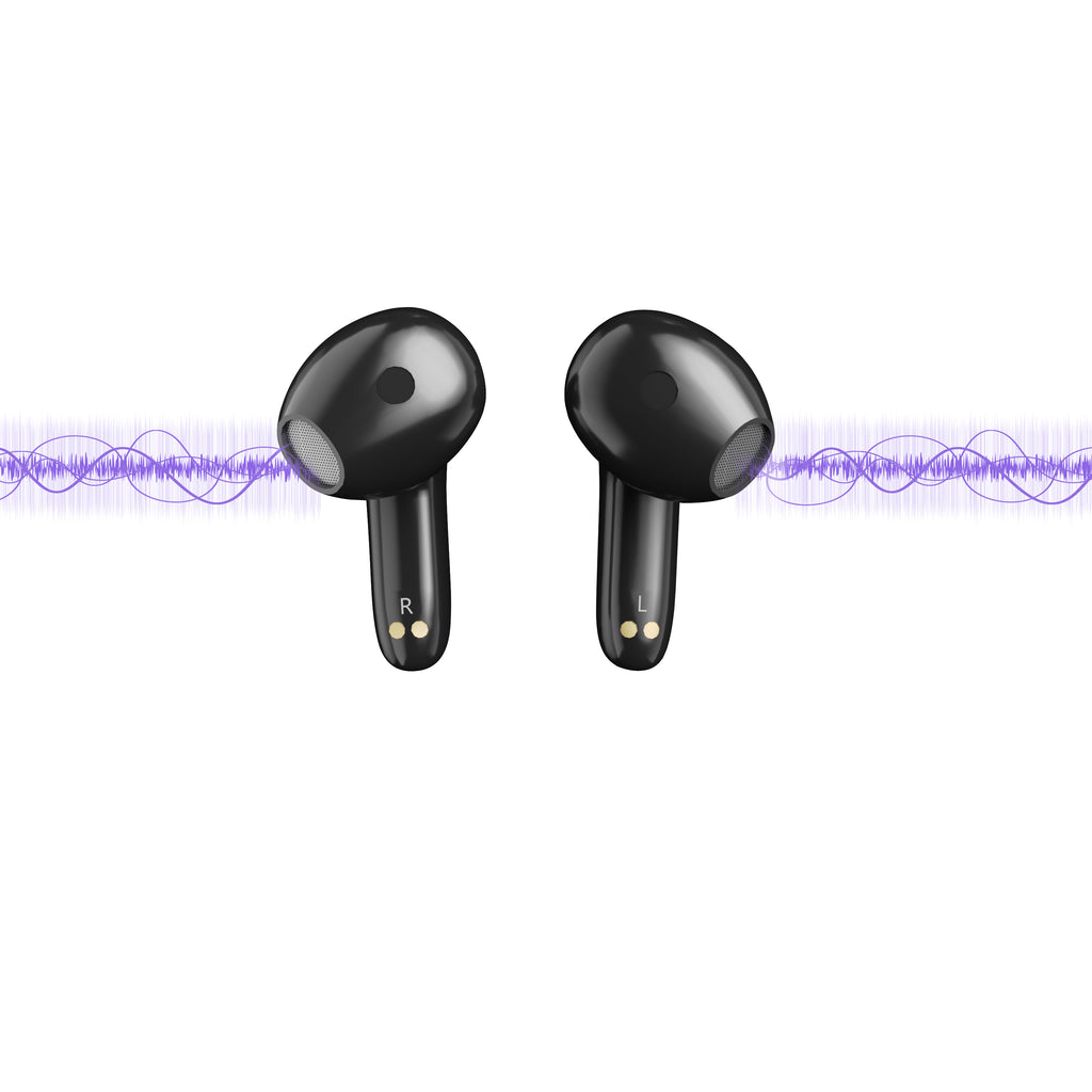 True Wireless Bluetooth Earbuds – Black & White