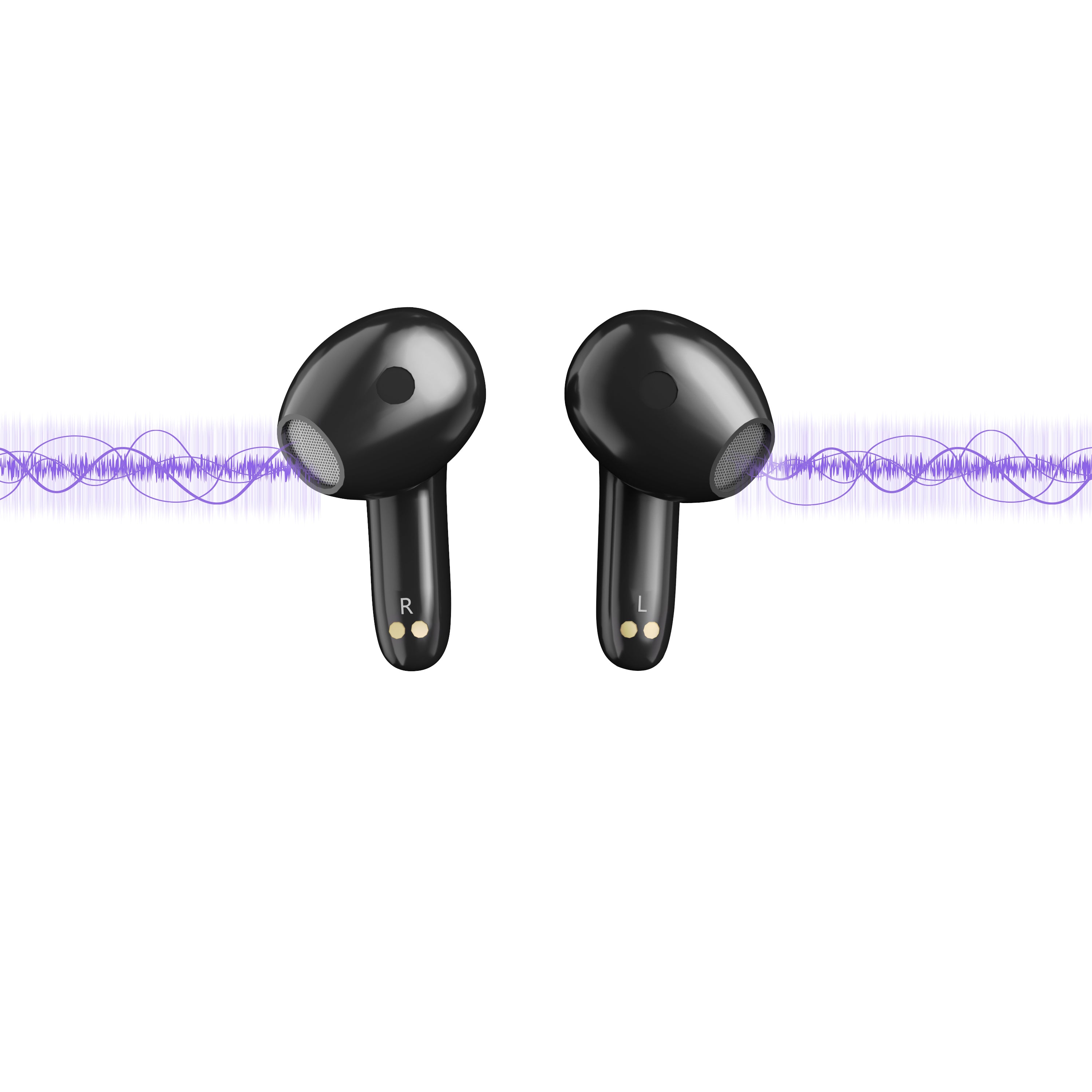 True Wireless Bluetooth Earbuds – Black & White