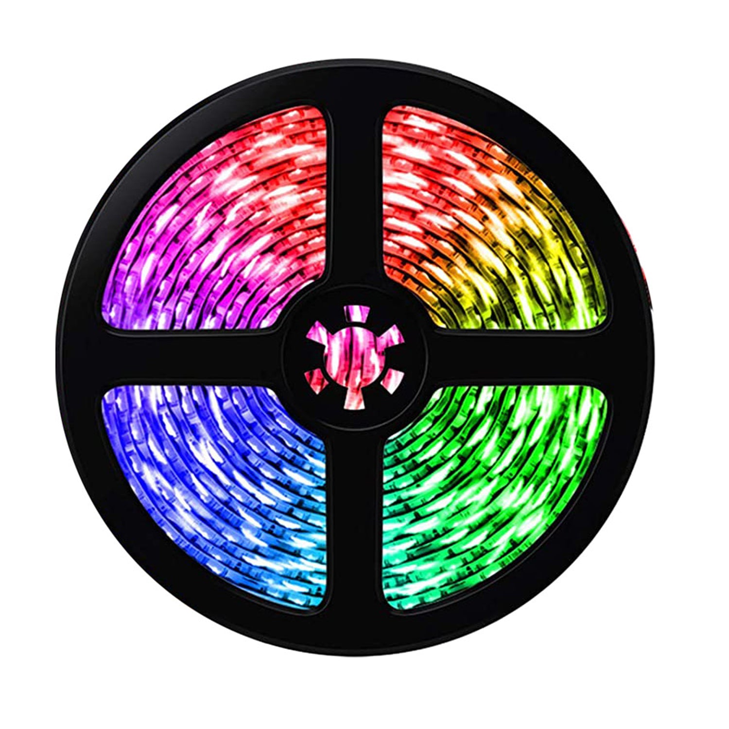 Smart Home Sound Activated Multi-Color LED Light Strip with Remote - 30 Feet