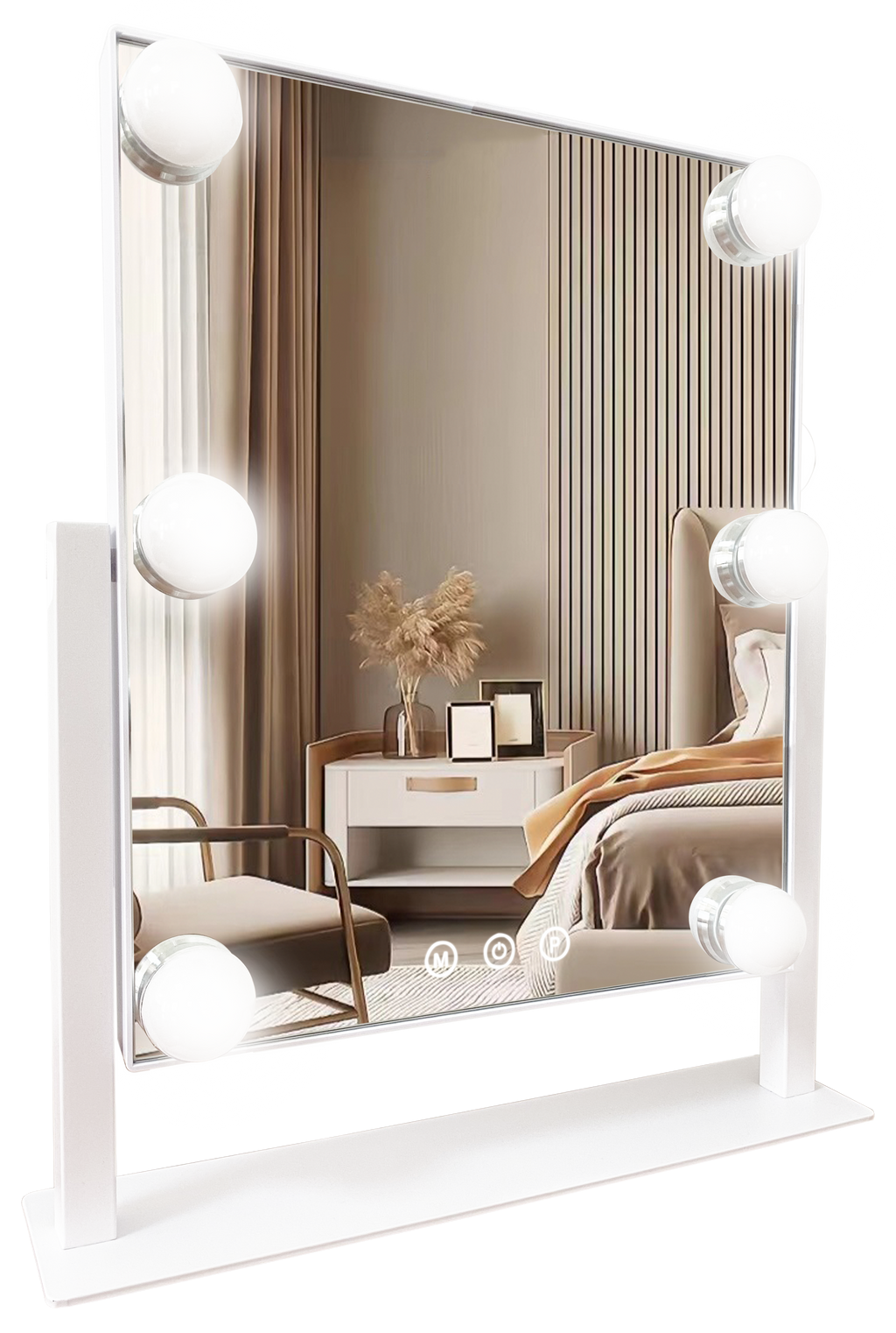 Slim LED Touch Mirror – Adjustable Brightness | Multi-White Light | Rechargeable