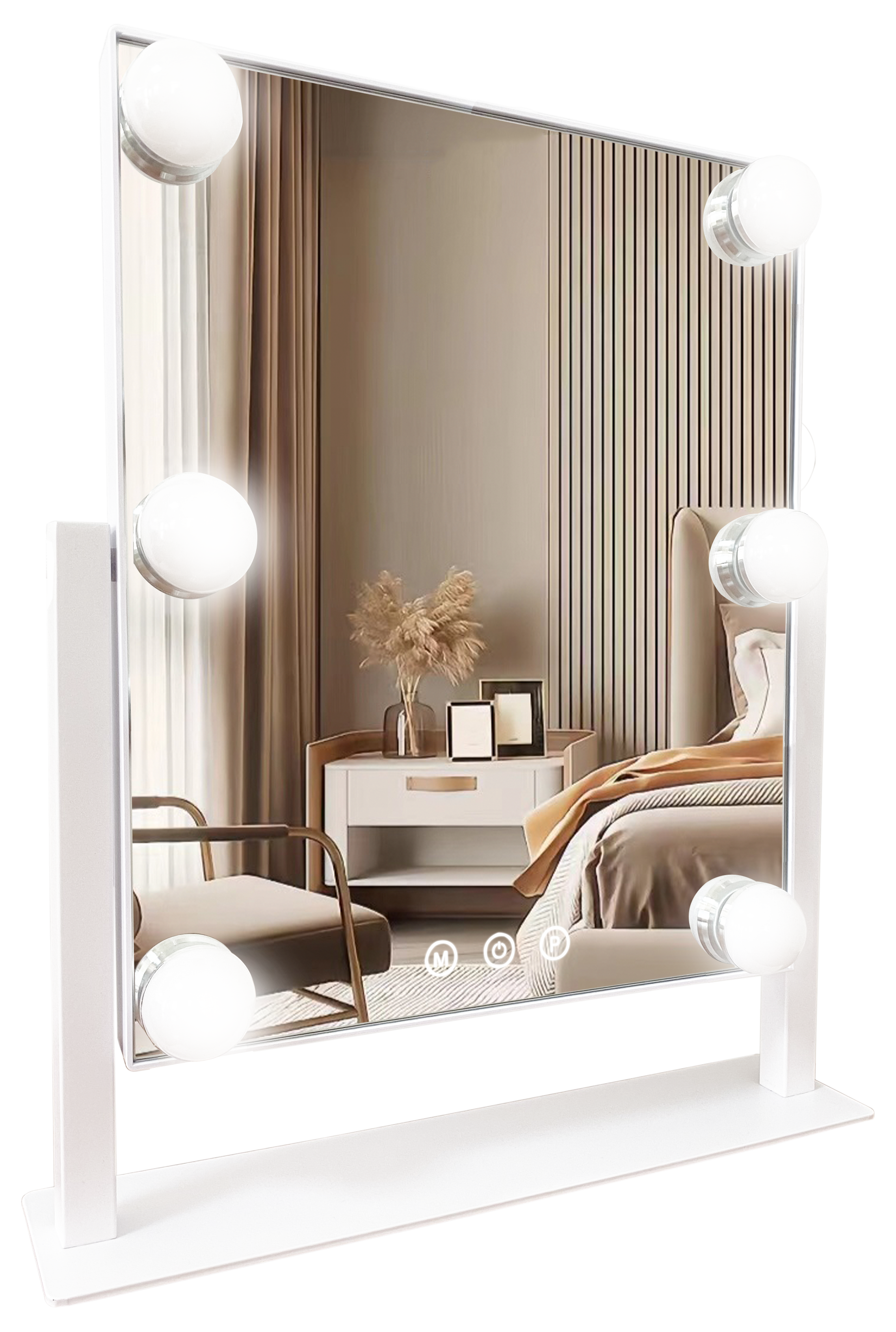 Slim LED Touch Mirror – Adjustable Brightness | Multi-White Light | Rechargeable