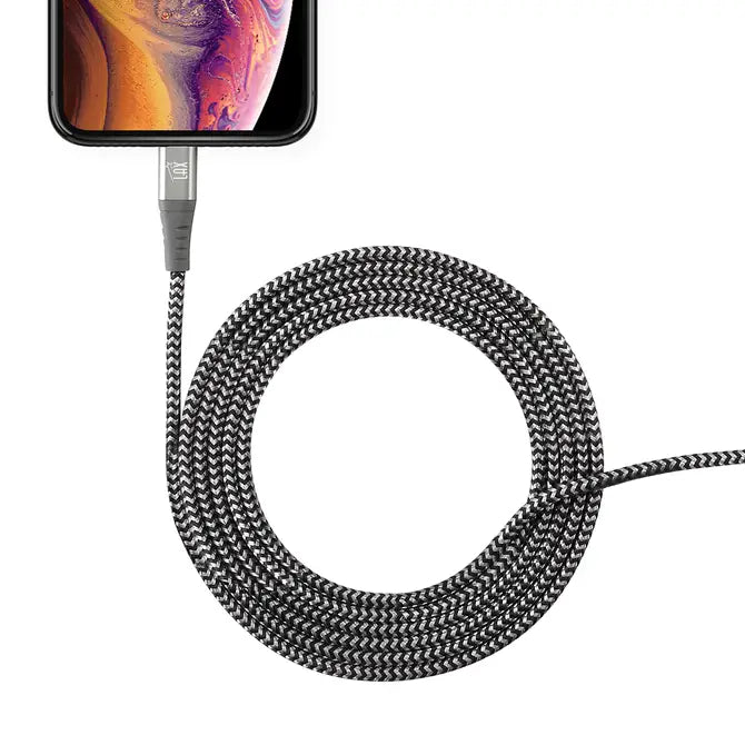 Apple MFI Certified Iphone to USB Cable 10 Ft - Gray