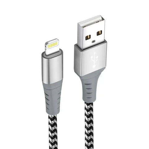 Apple MFI Certified Lightning to USB Cable 10 Ft - Gray