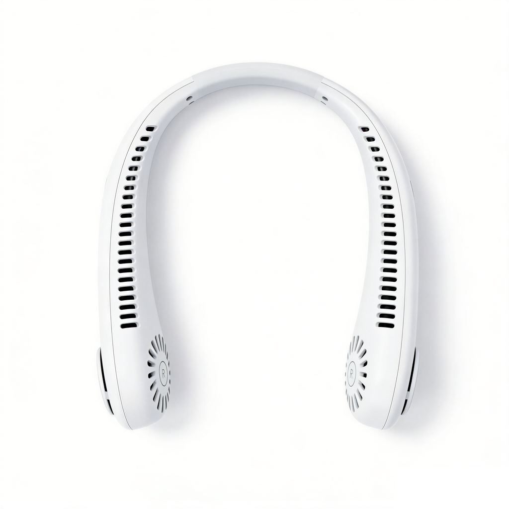 Portable Neck Fan – Rechargeable Hands-Free Wearable Fan (Lightweight & Quiet)