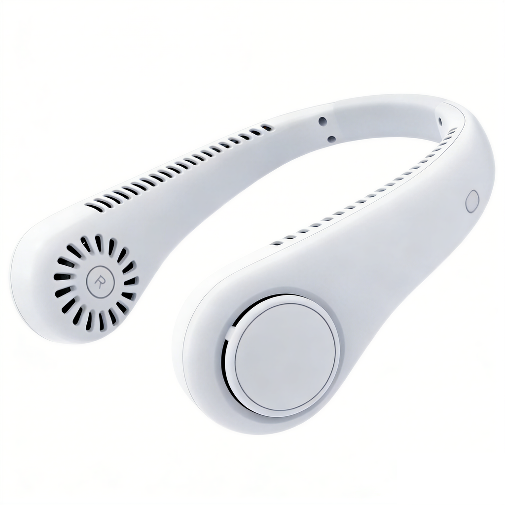 Portable Neck Fan – Rechargeable Hands-Free Wearable Fan (Lightweight & Quiet)