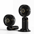 Portable Folding Digital Fan with Stand – Rechargeable Handheld & Desk Fan (LED Display)