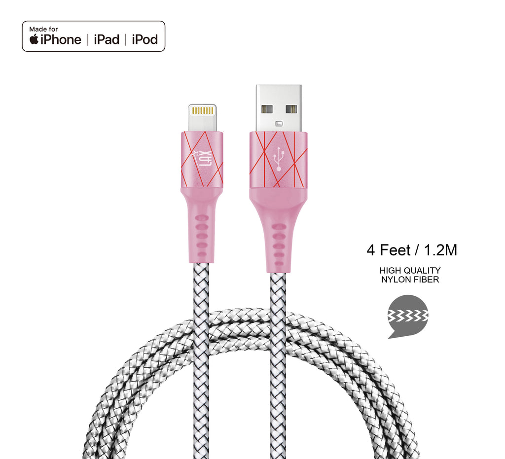 LAX Apple MFi Certified Iphone to USB Cable 4ft