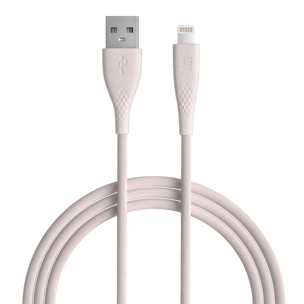 Apple MFi Certified Linear Iphone Cable - 10 Feet - Pearl Blush