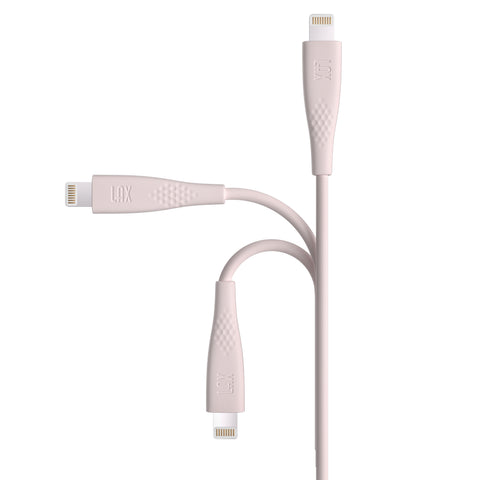 Apple MFi Certified Linear Lightning Cable - 10 Feet - Pearl Blush